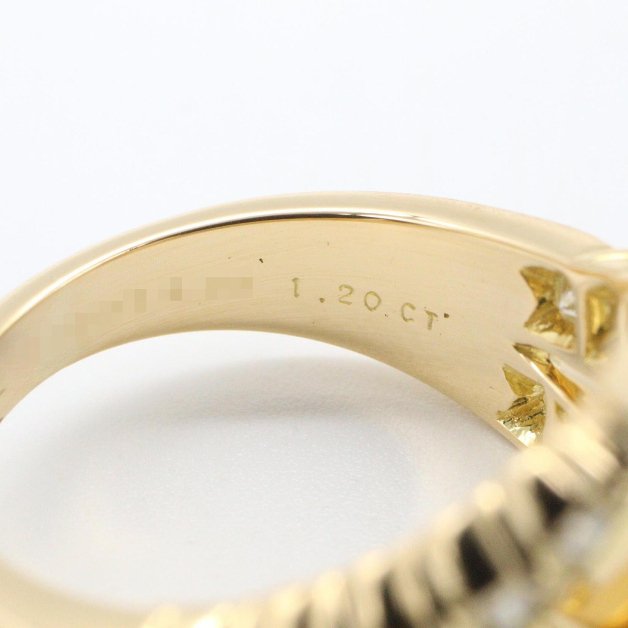 Van Cleef & Arpels Gold Clear Yellow Gold (18K) Band Ring (Pre-Owned)