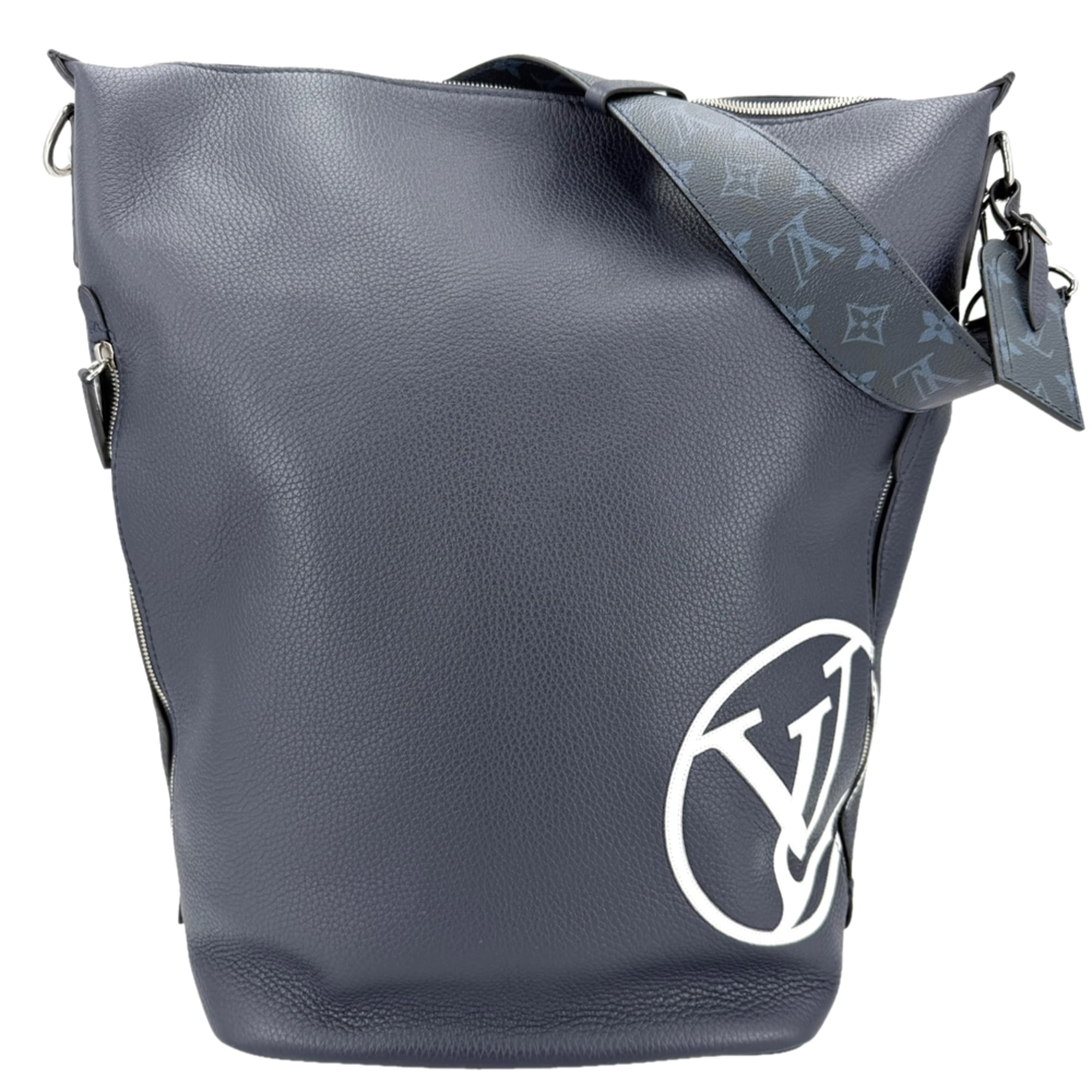 Louis Vuitton Navy Leather Shoulder Bag (Pre-Owned)