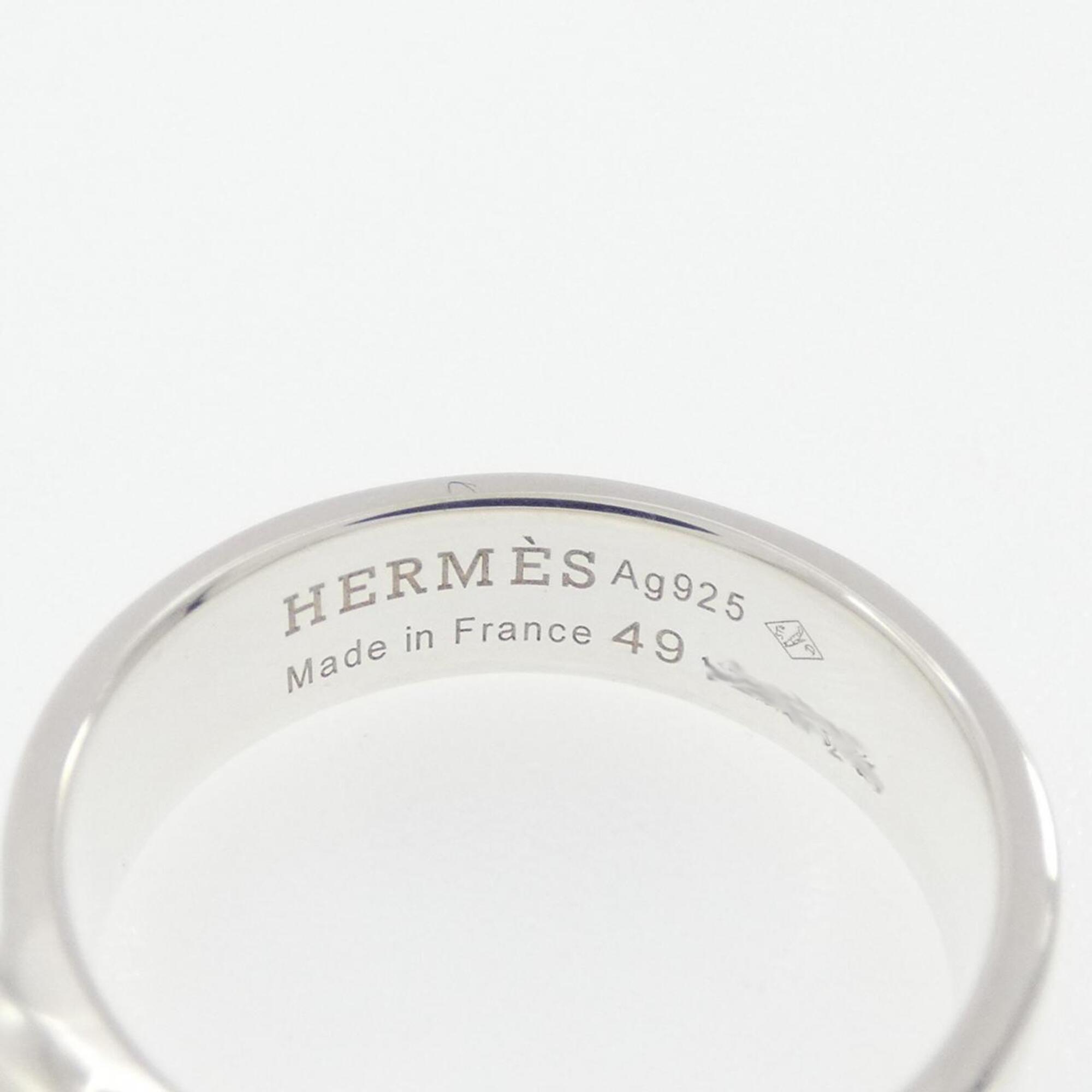 Hermes Silver 925 Band Ring (Pre-Owned)