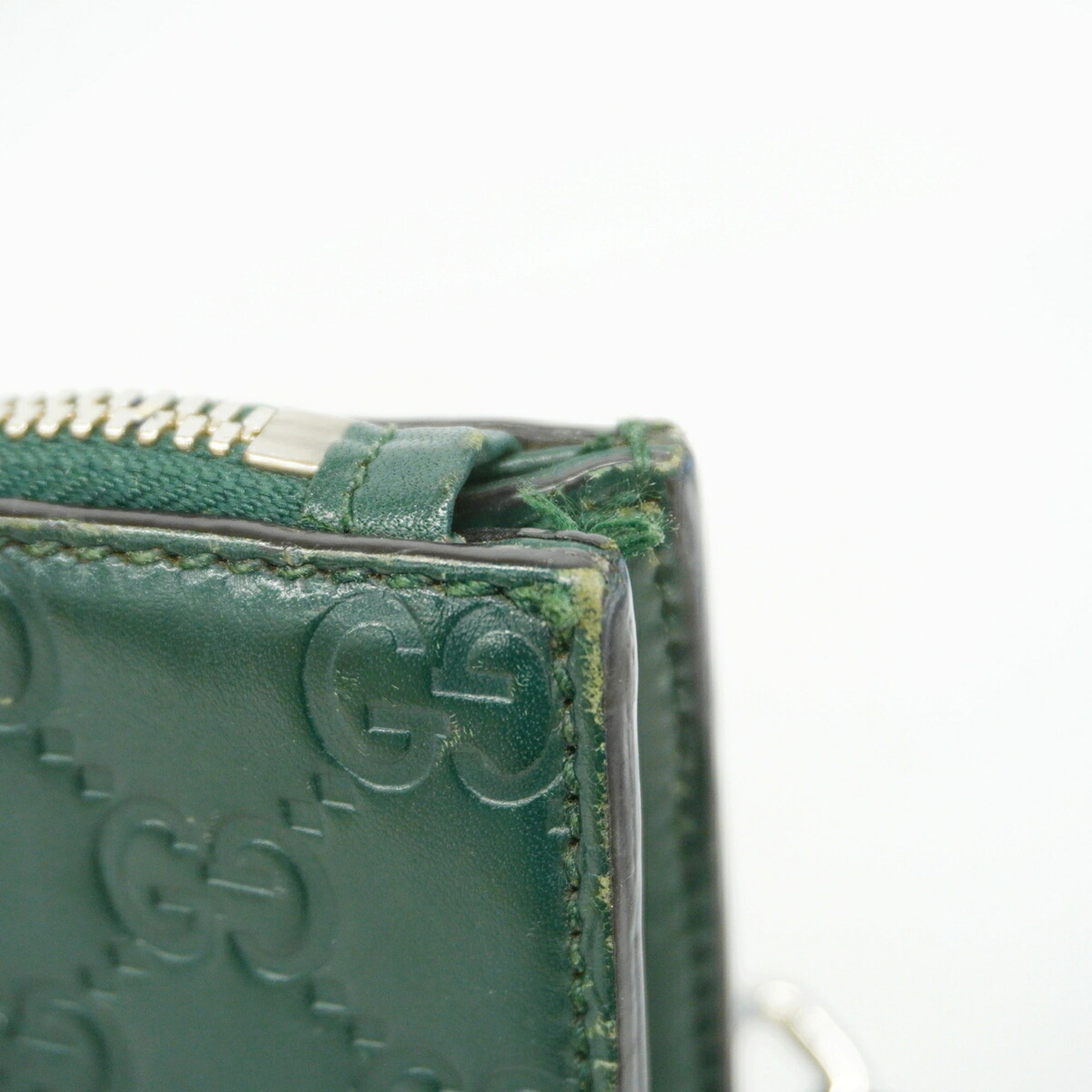 Gucci Green Leather Shoulder Bag (Pre-Owned)