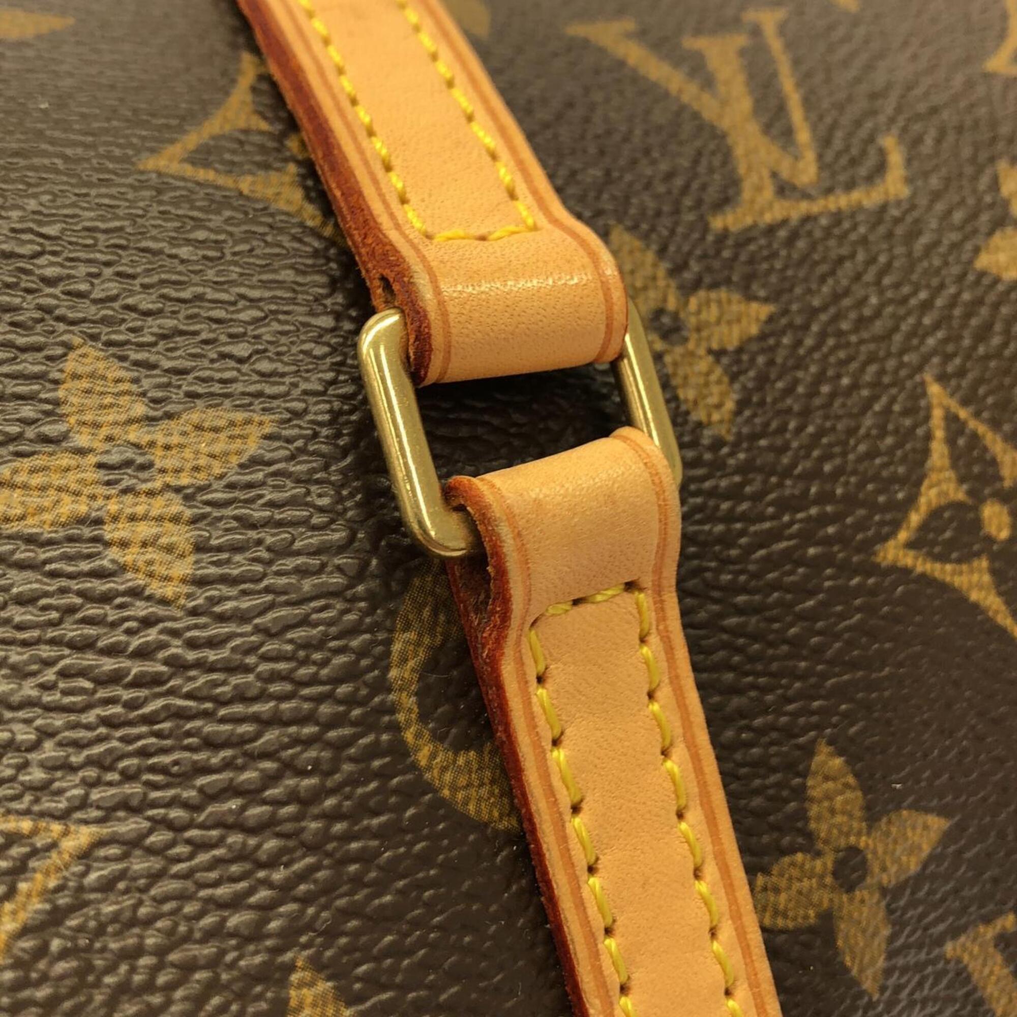 Louis Vuitton Marron Coated Canvas Handbag Pouch (Pre-Owned)