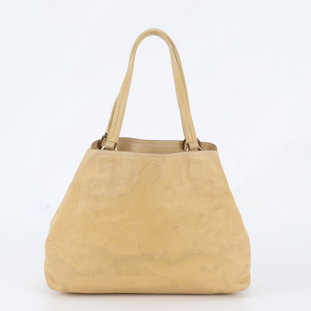 Prada Yellow Leather Handbag Shoulder Bag Tote Bag (Pre-Owned)