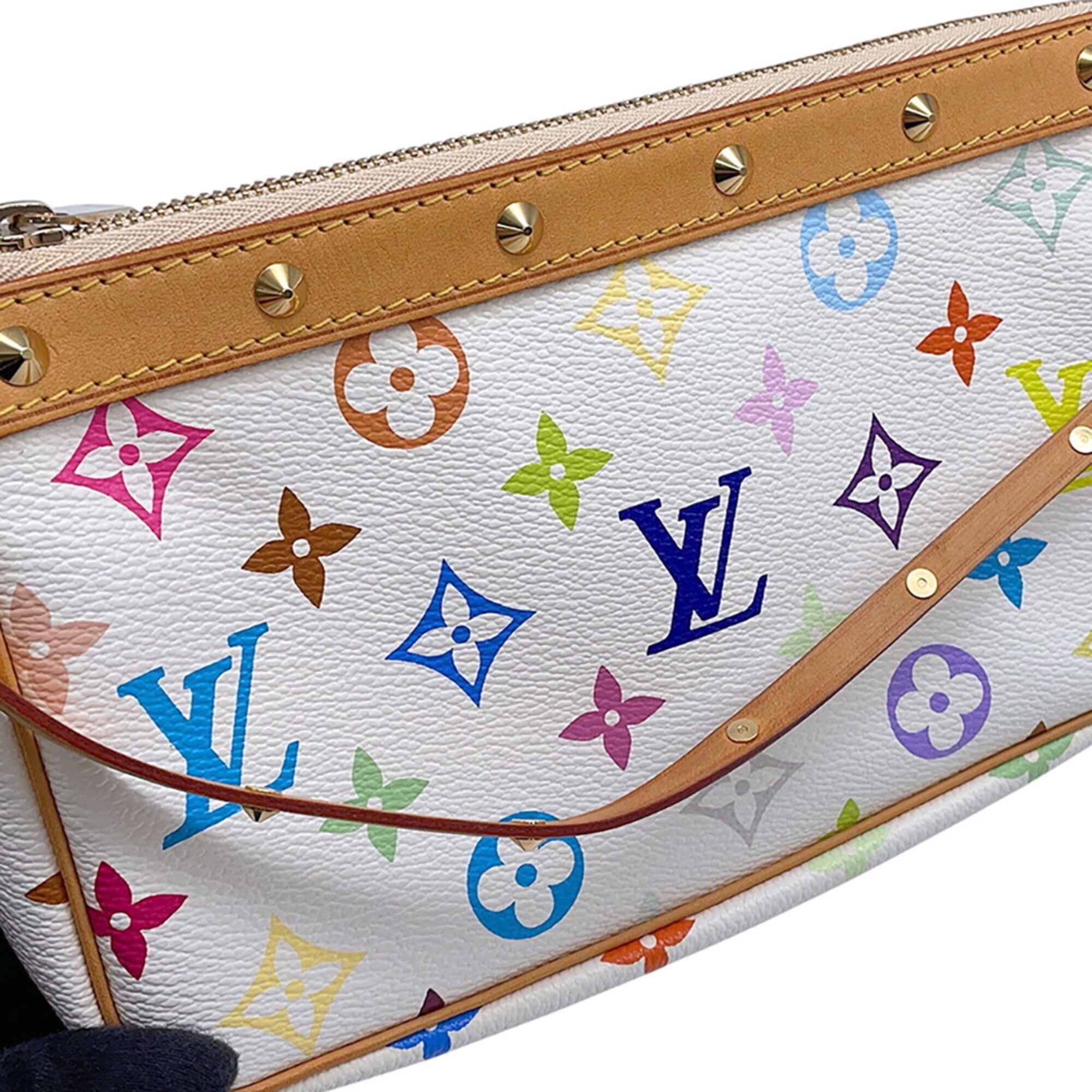 Louis Vuitton Blanc Monogram Multicolore Handbag Pouch (Pre-Owned)