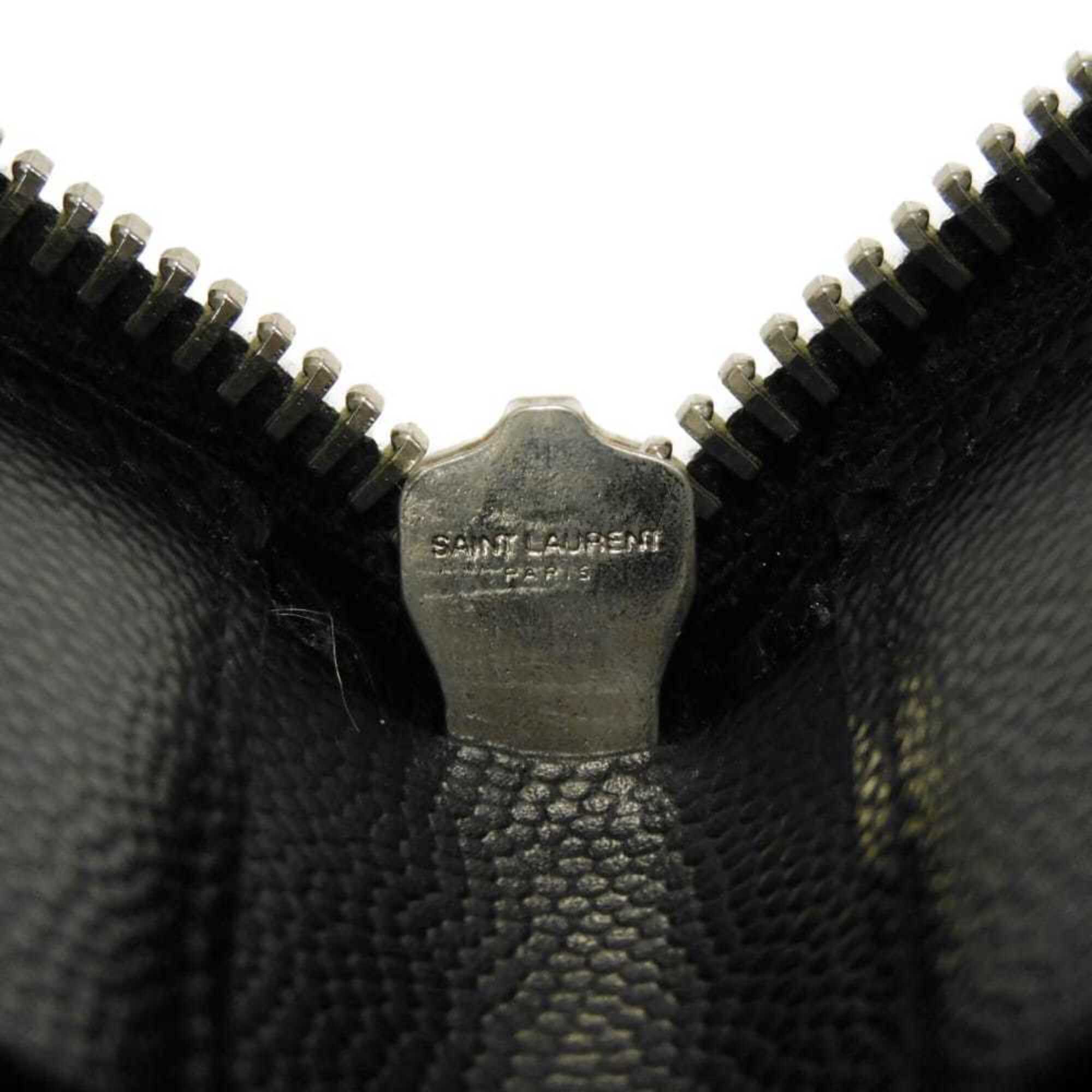 Yves Saint Laurent Black Leather Wallet (Bi-Fold) (Pre-Owned)