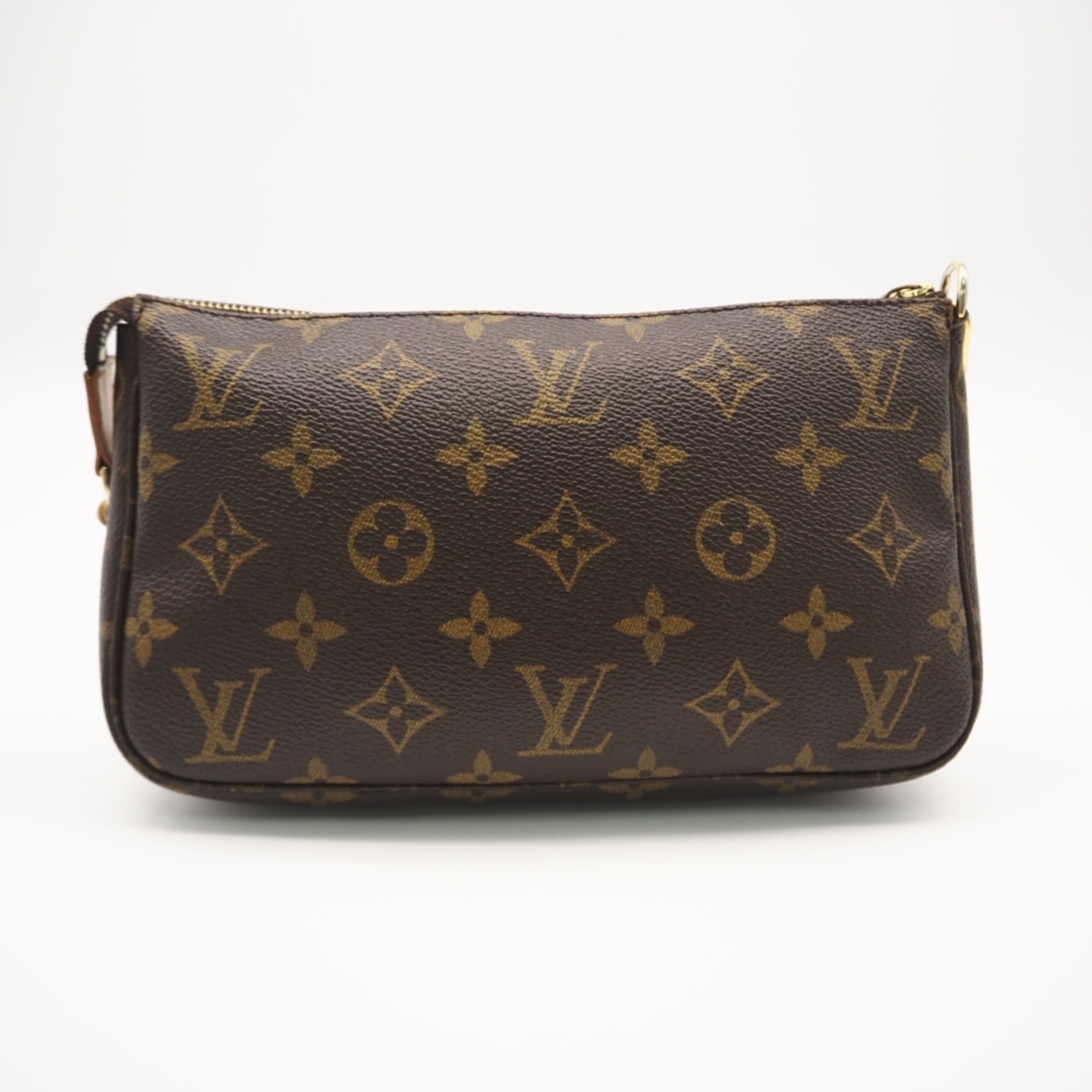 Louis Vuitton Monogram Beige Brown Coated Canvas Leather Handbag (Pre-Owned)