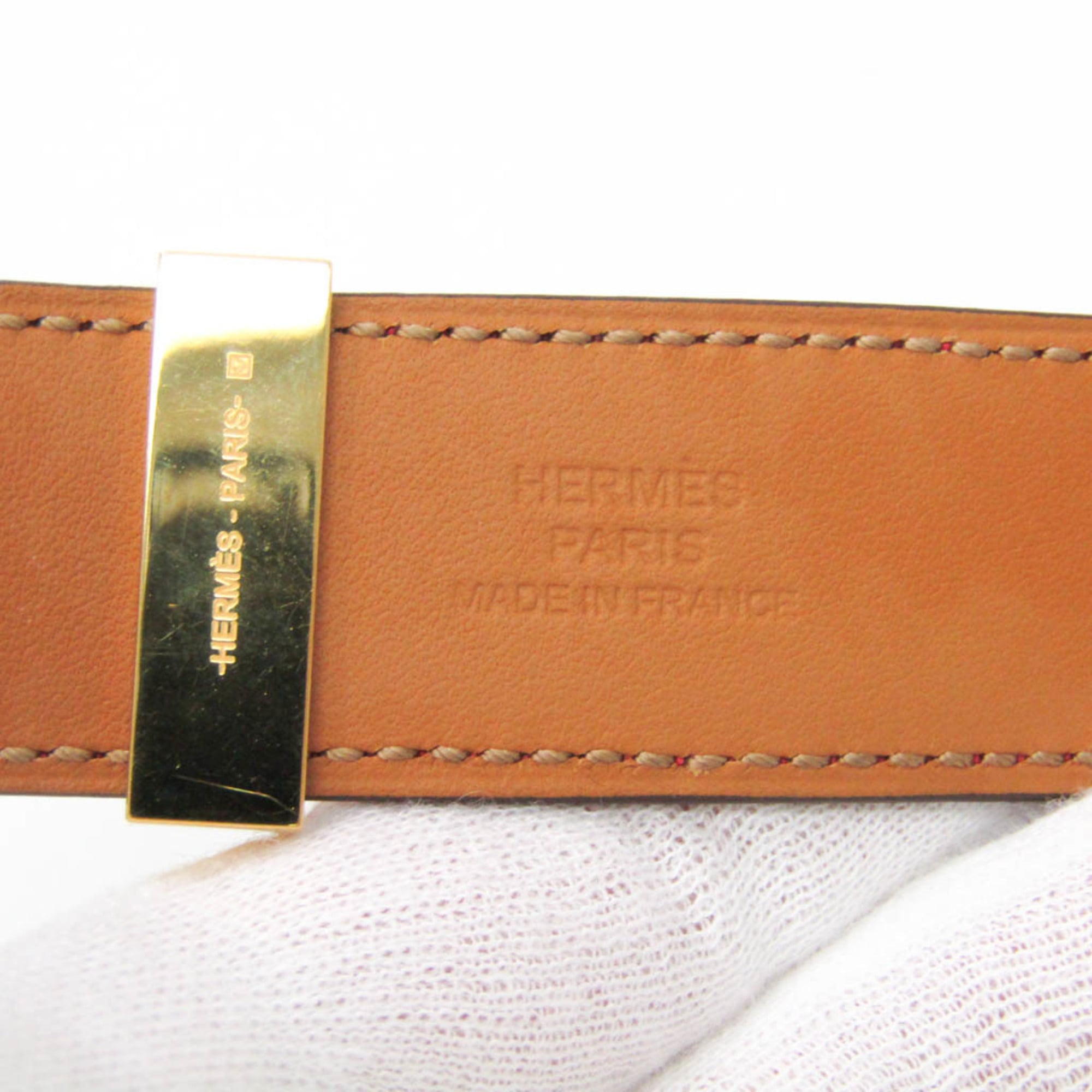 Hermes Collier De Chien 24 Bracelet Leather Red Leather Bracelet Jewelry (Pre-Owned)