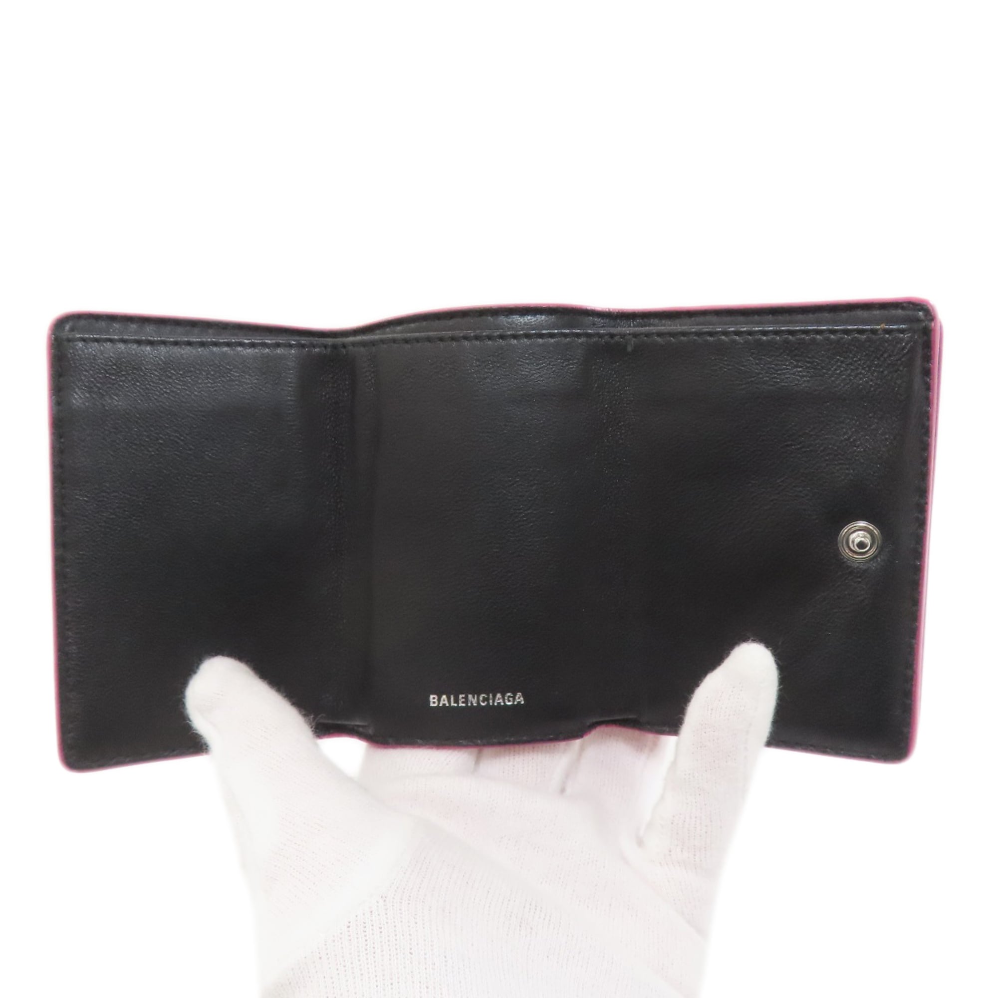 Balenciaga Pink Leather Wallet (Tri-Fold) (Pre-Owned)