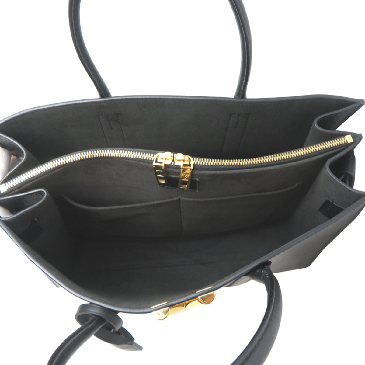 Louis Vuitton Black Noir Monogram Shadow Handbag (Pre-Owned)