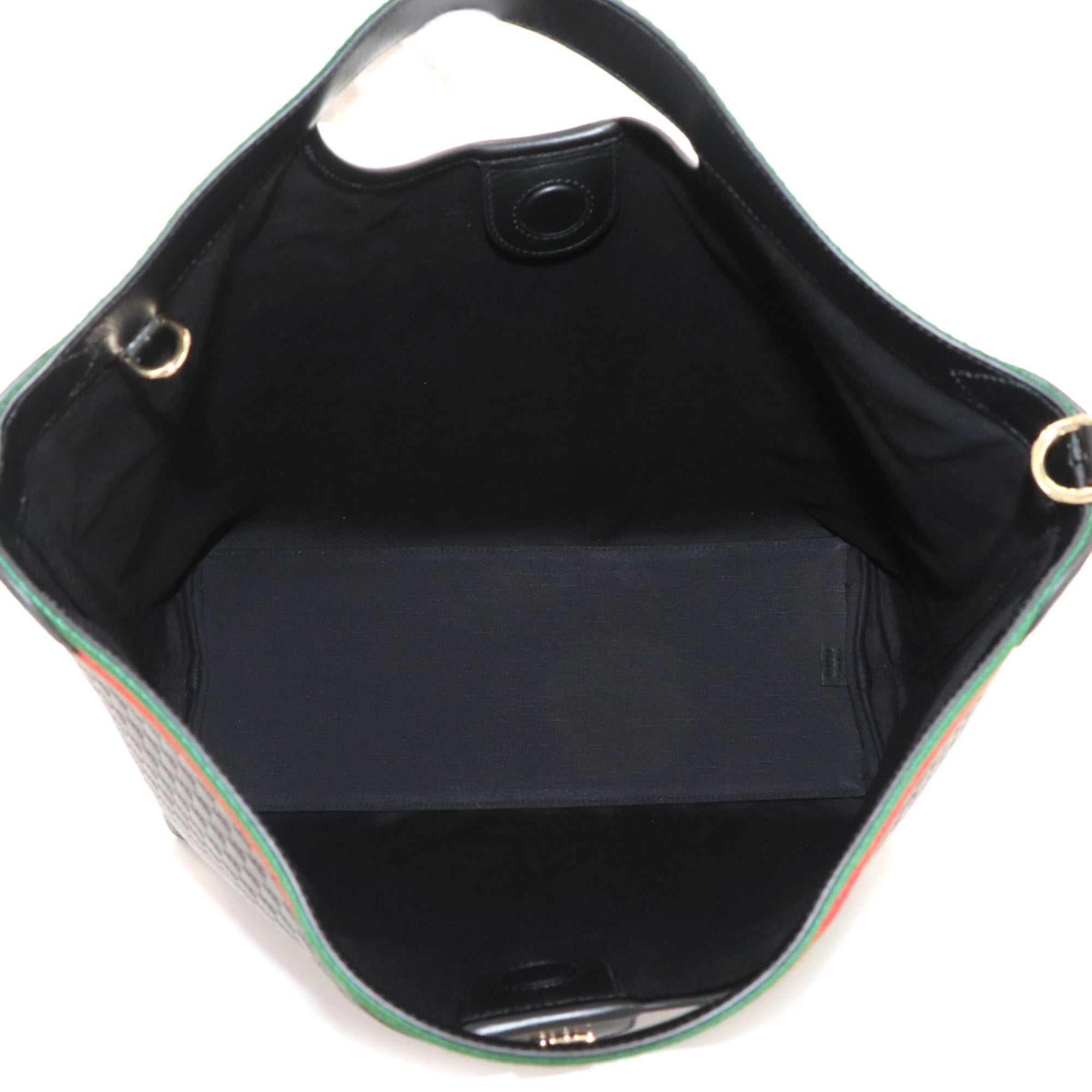 Gucci Ophidia Black Embossed Handbag Tote Bag (Pre-Owned)