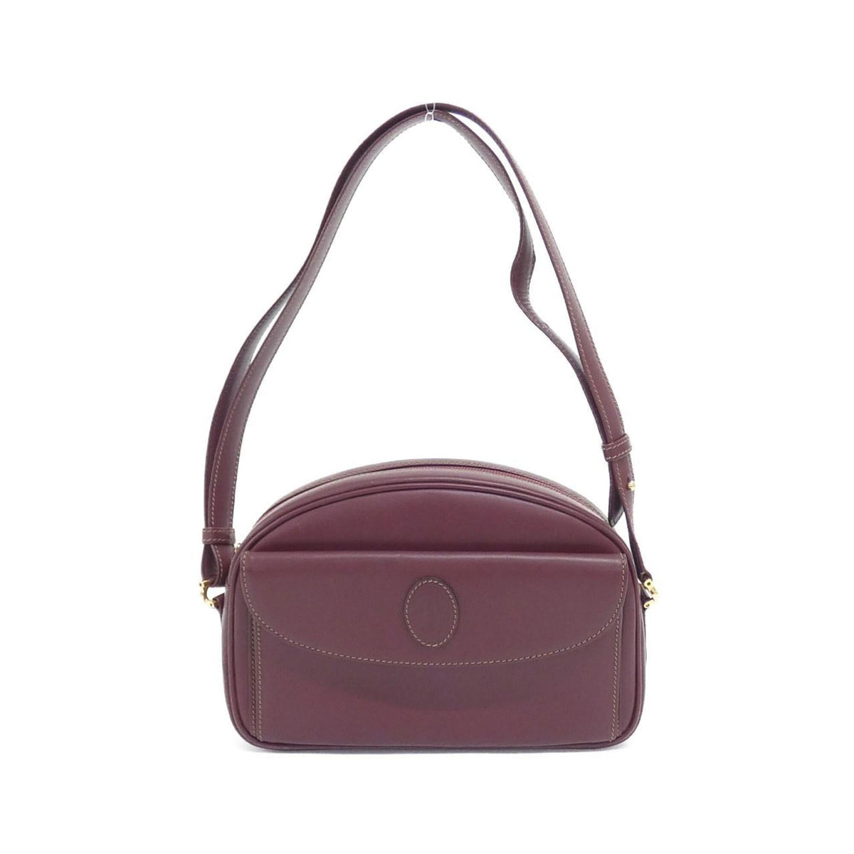 Cartier Bordeaux Leather Shoulder Bag (Pre-Owned)