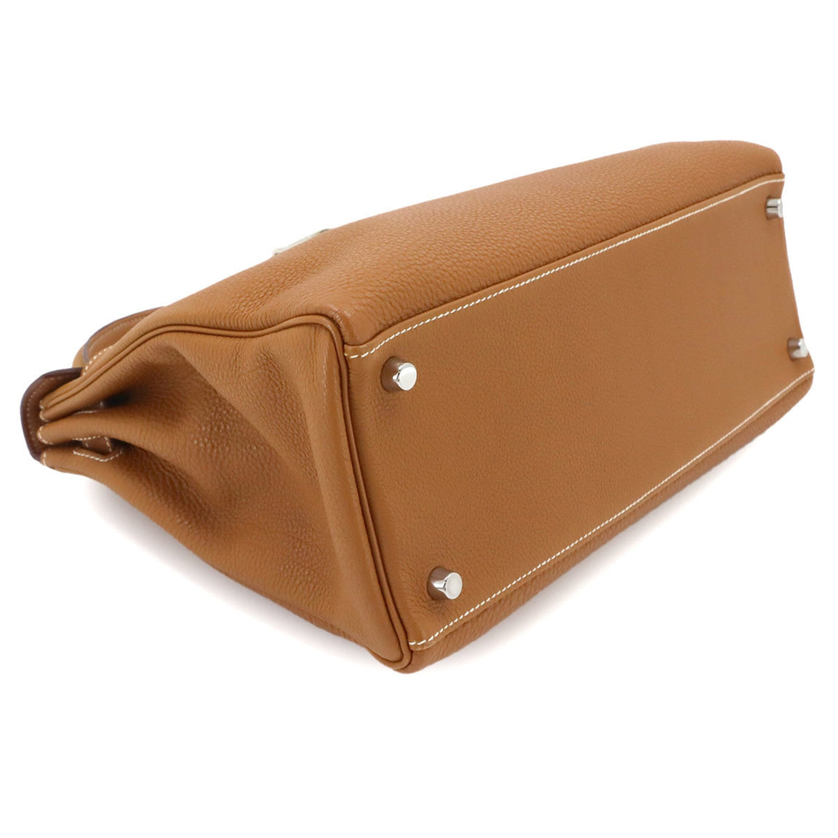 Hermes Gold Brown Togo Leather Handbag (Pre-Owned)