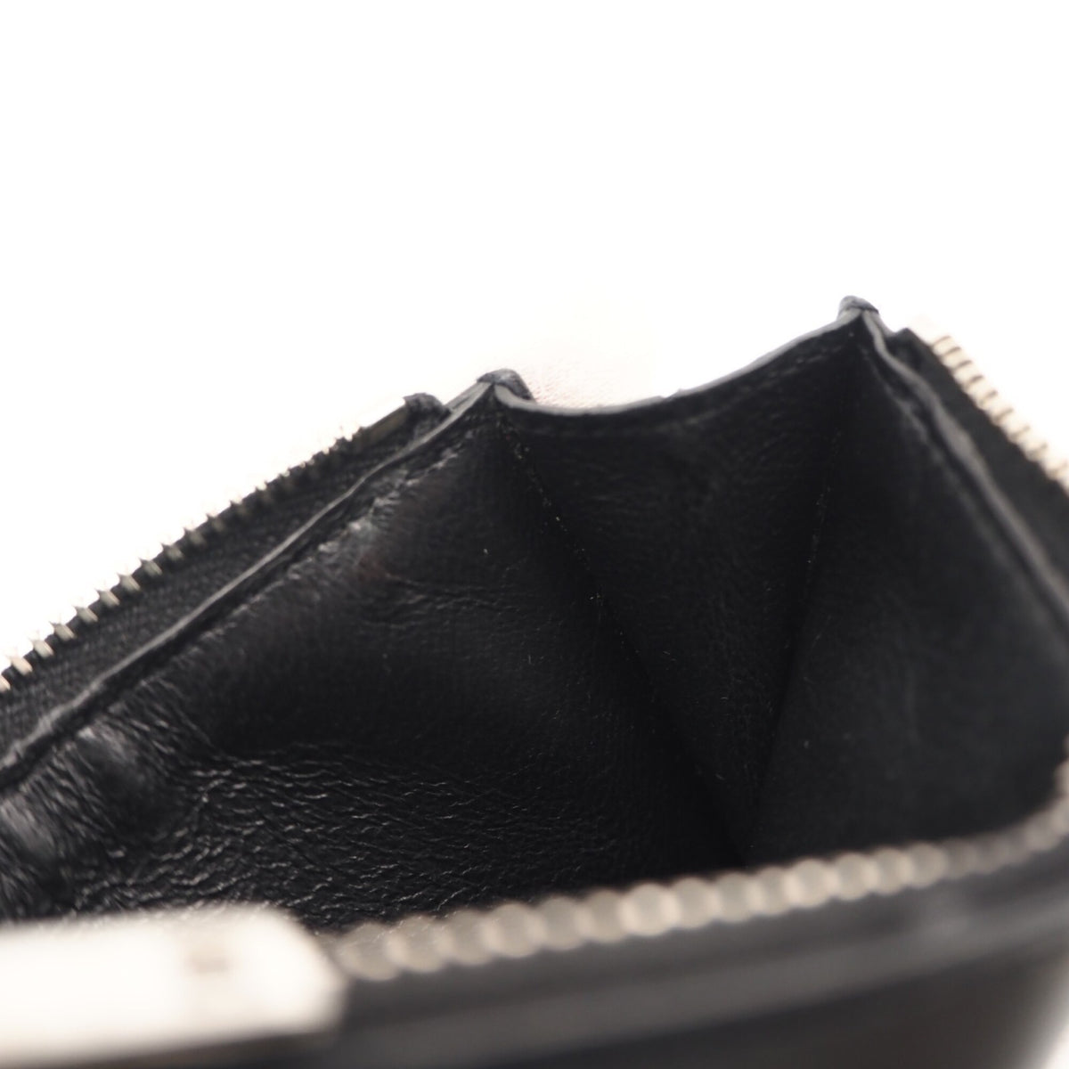 Yves Saint Laurent Black Leather Coin Purse/Coin Case (Pre-Owned)