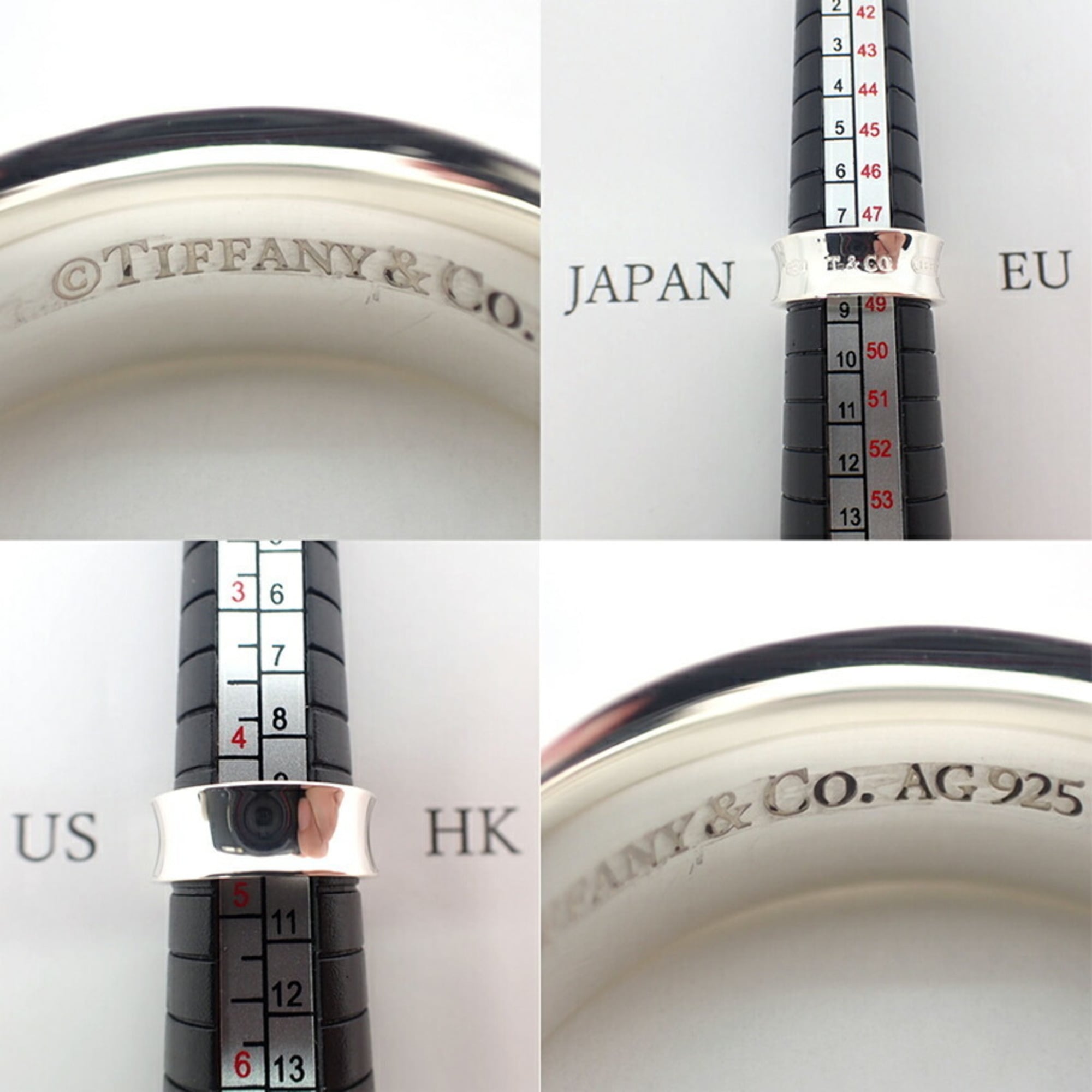 Tiffany Sterling Silver 925 Band Ring (Pre-Owned)