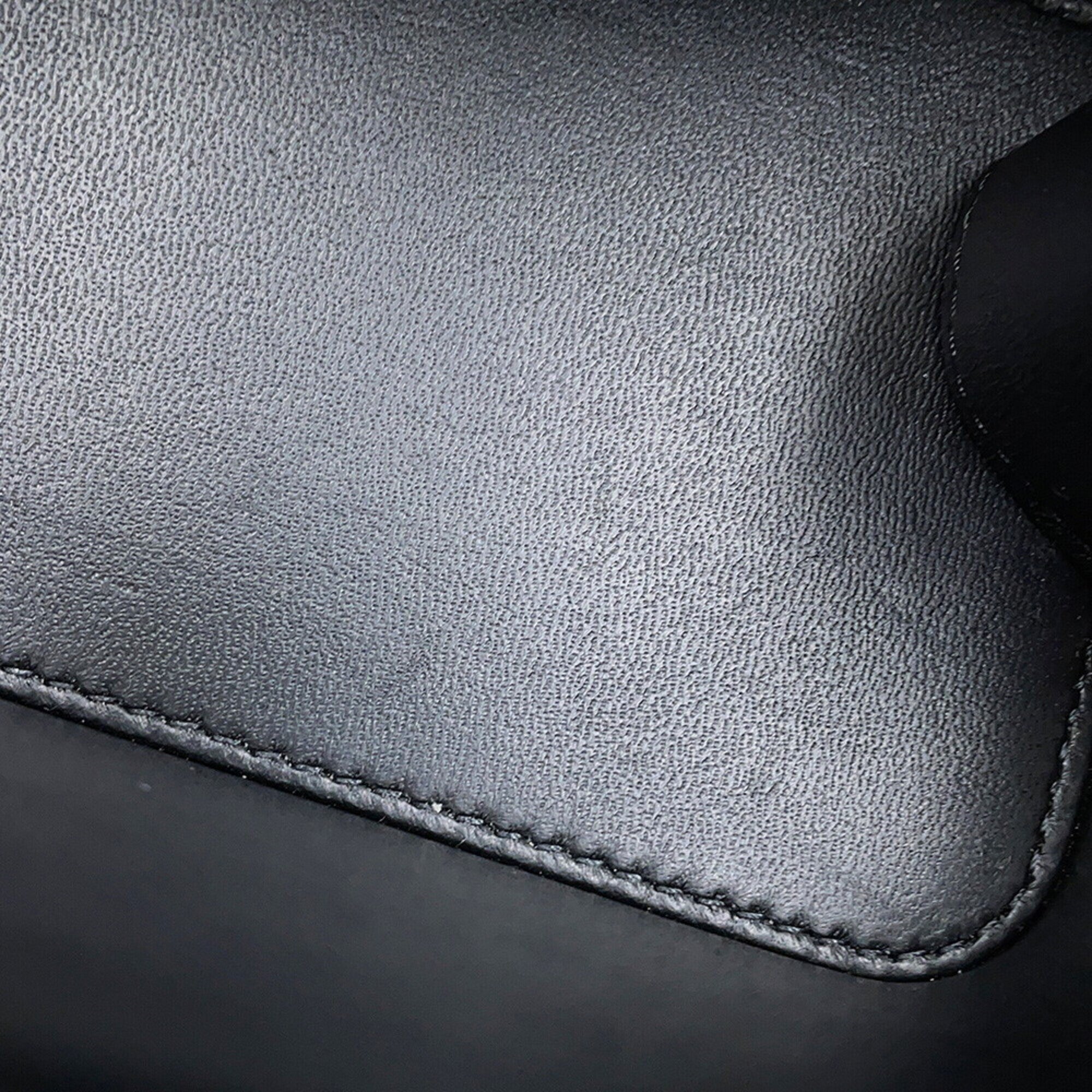 Chanel Black Grained Calfskin Shoulder Bag Vanity Bag (Pre-Owned)