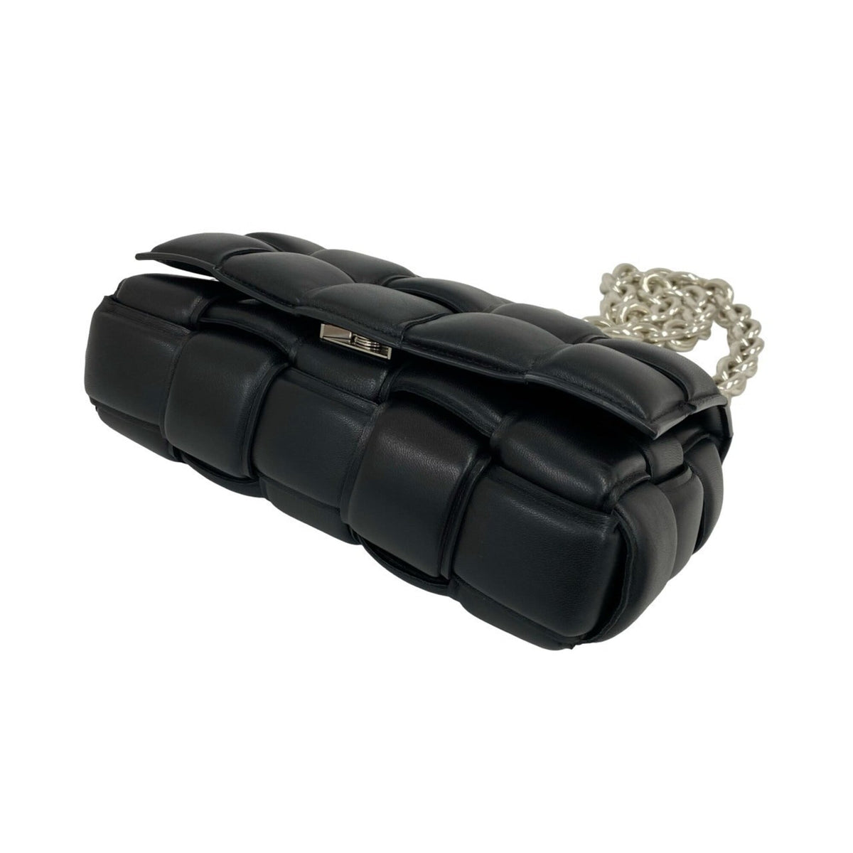 Bottega Veneta Black Leather Pochette Shoulder Bag (Pre-Owned)