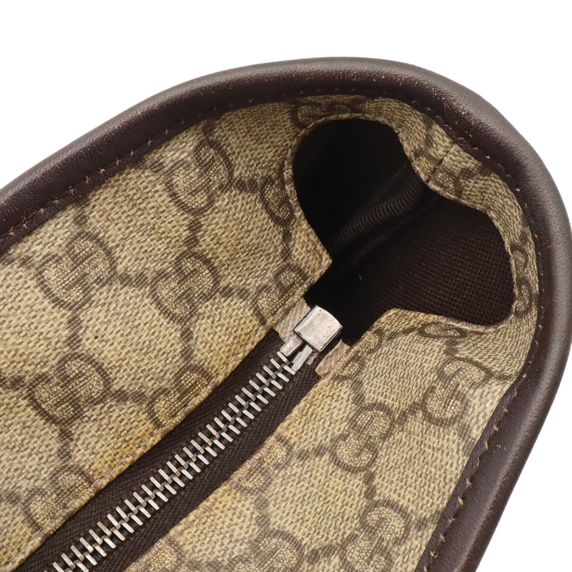 Gucci Beige Dark Brown Khaki Gg Supreme Shoulder Bag Tote Bag (Pre-Owned)