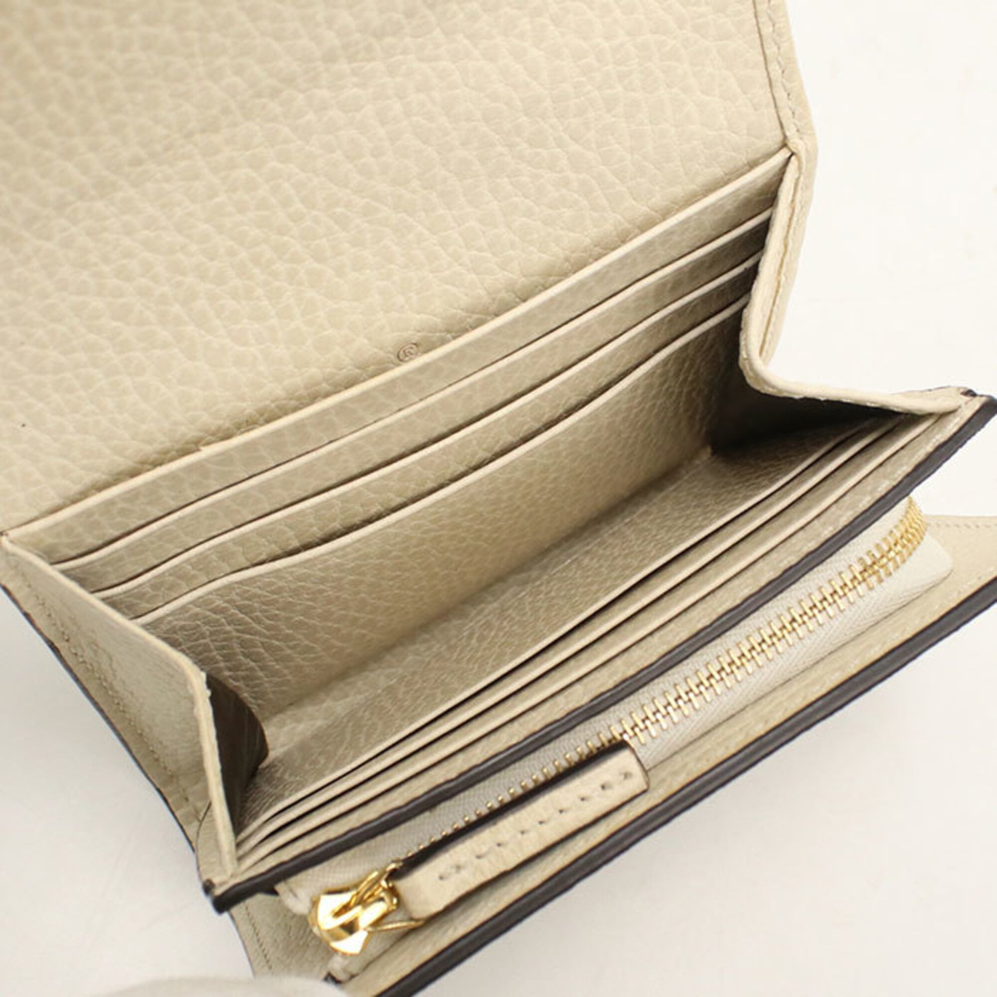 Gucci Ivory Leather Pvc Wallet (Bi-Fold) (Pre-Owned)