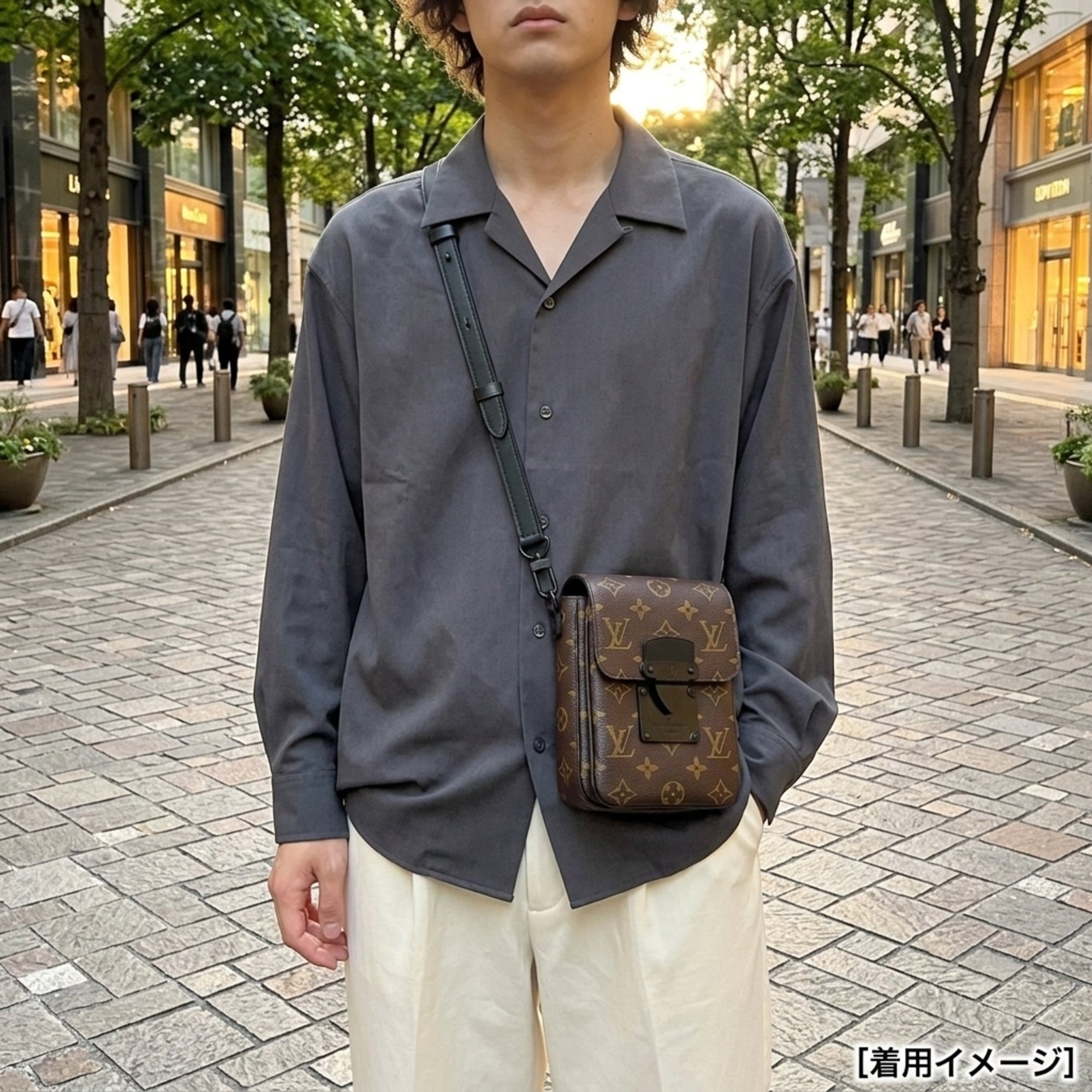 Louis Vuitton Monogram Macassar Black Brown Shoulder Bag (Pre-Owned)
