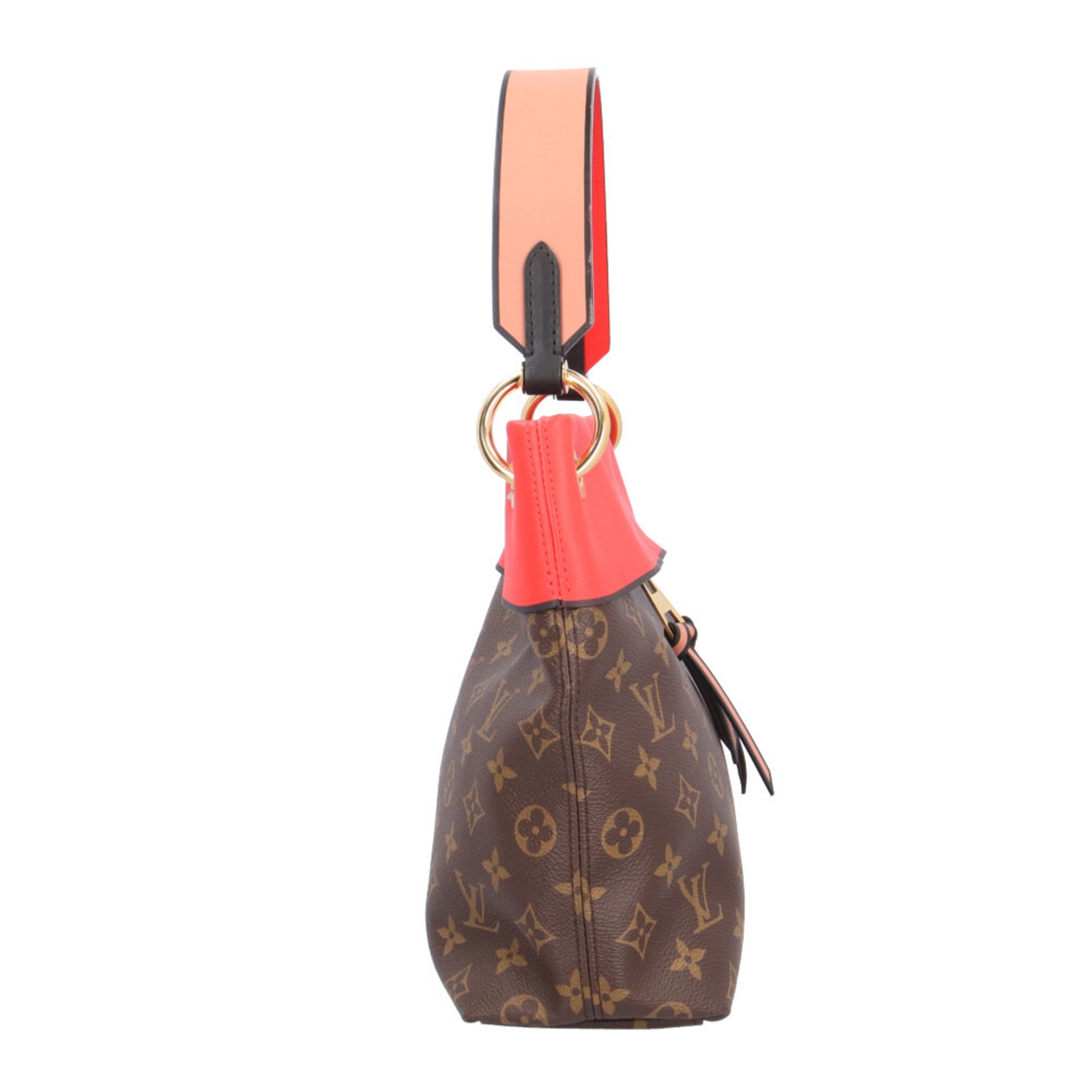Louis Vuitton Brown Red Color Monogram Canvas Shoulder Bag (Pre-Owned)