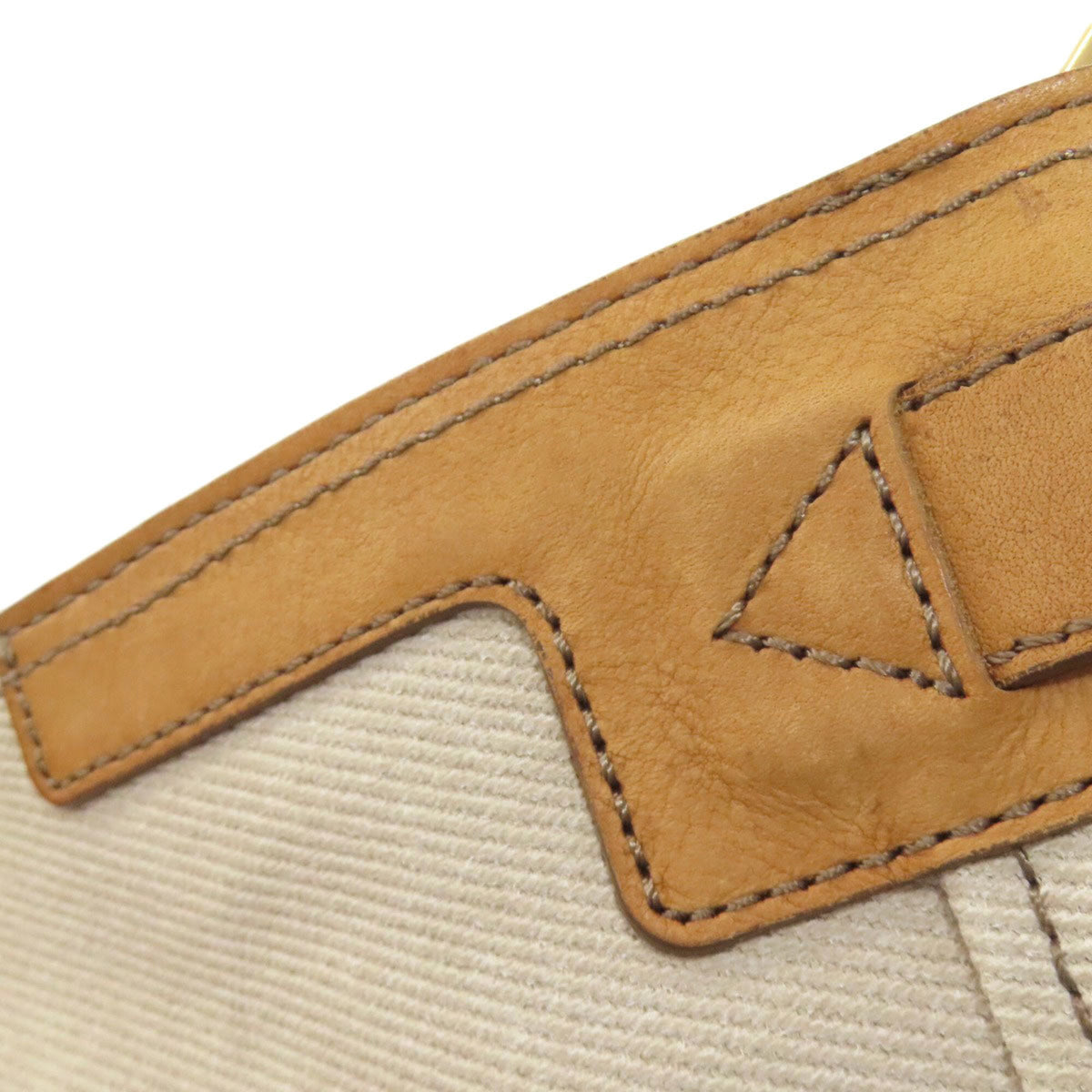 Burberry Brown Gray Canvas Leather Handbag (Pre-Owned)