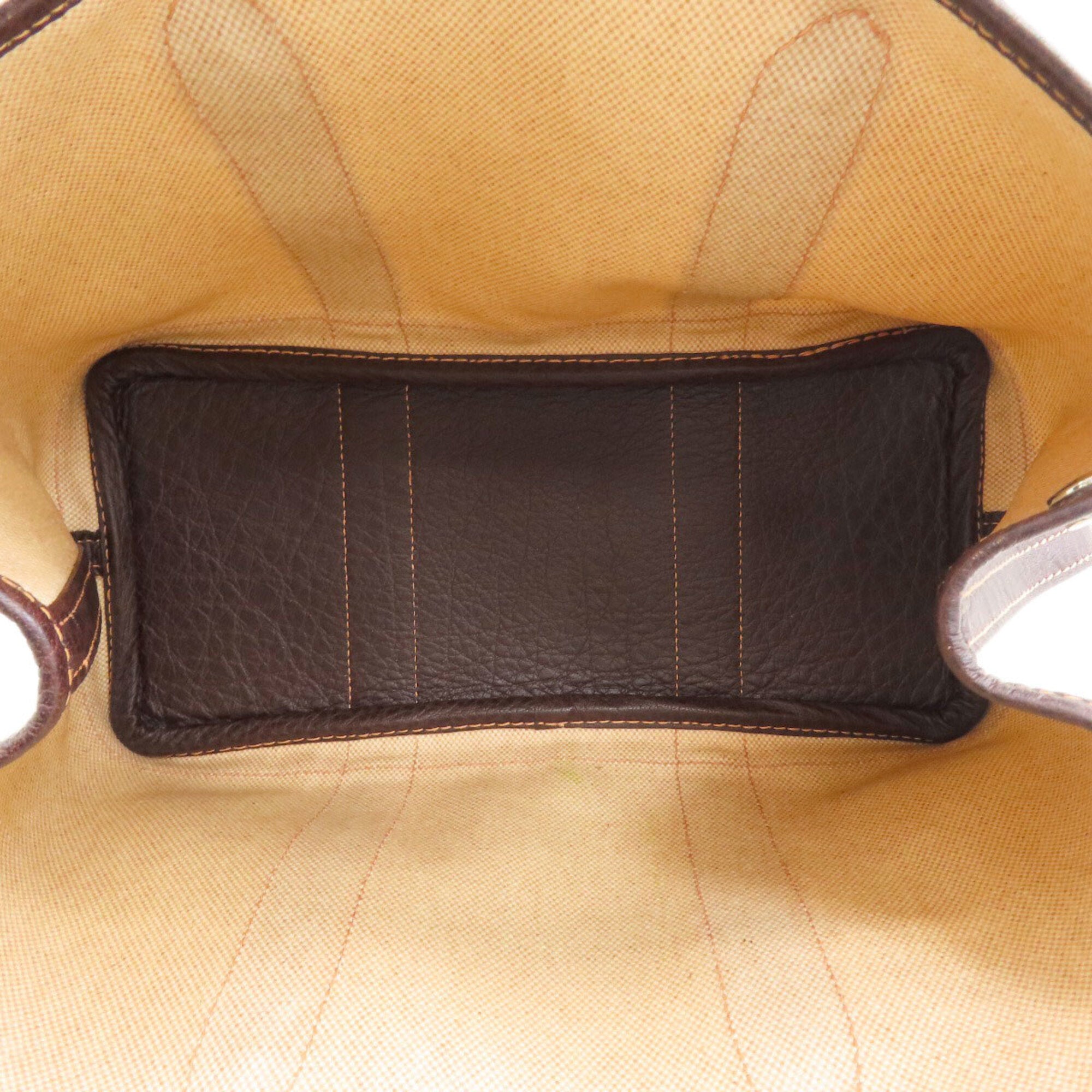 Hermes Marron Toile H Handbag (Pre-Owned)