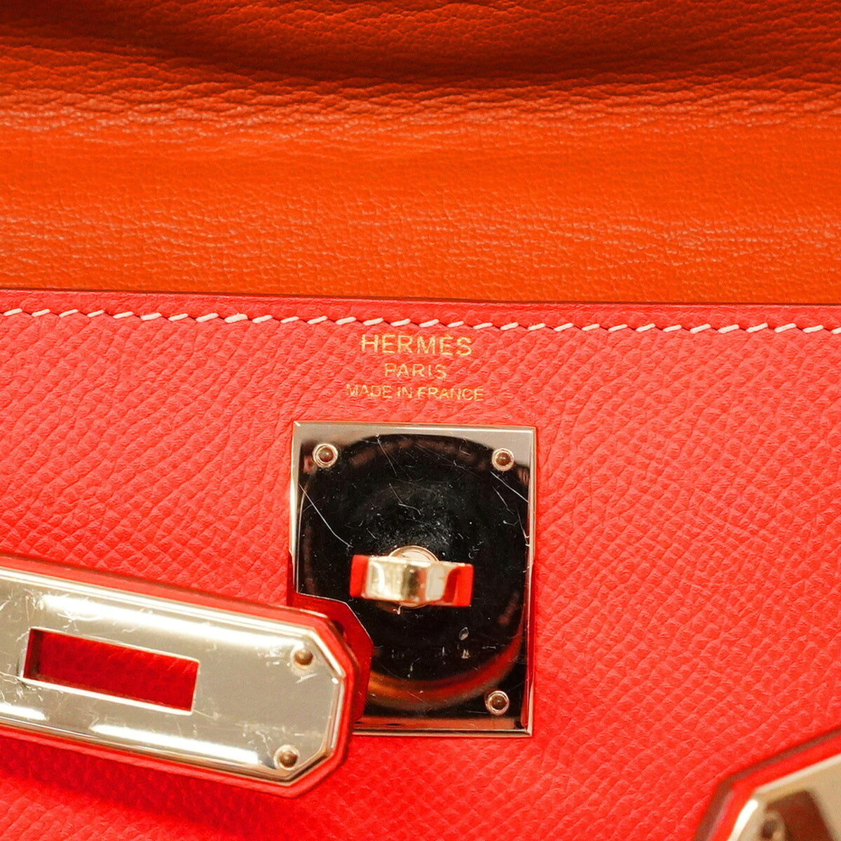 Hermes Gold Rose Jaipur Leather Handbag (Pre-Owned)