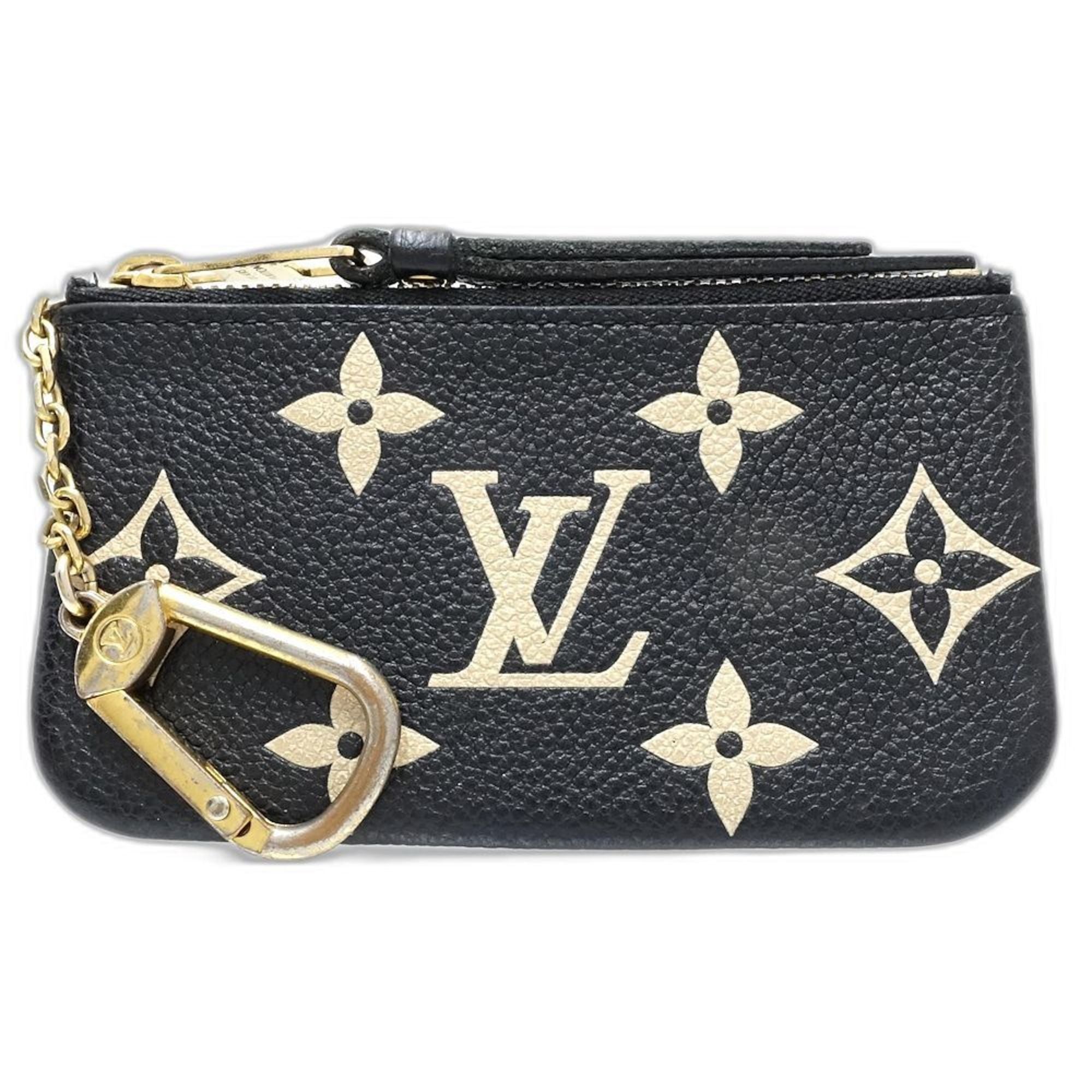 Louis Vuitton Monogram Empreinte Beige Black Leather Coin Purse/Coin Case (Pre-Owned)