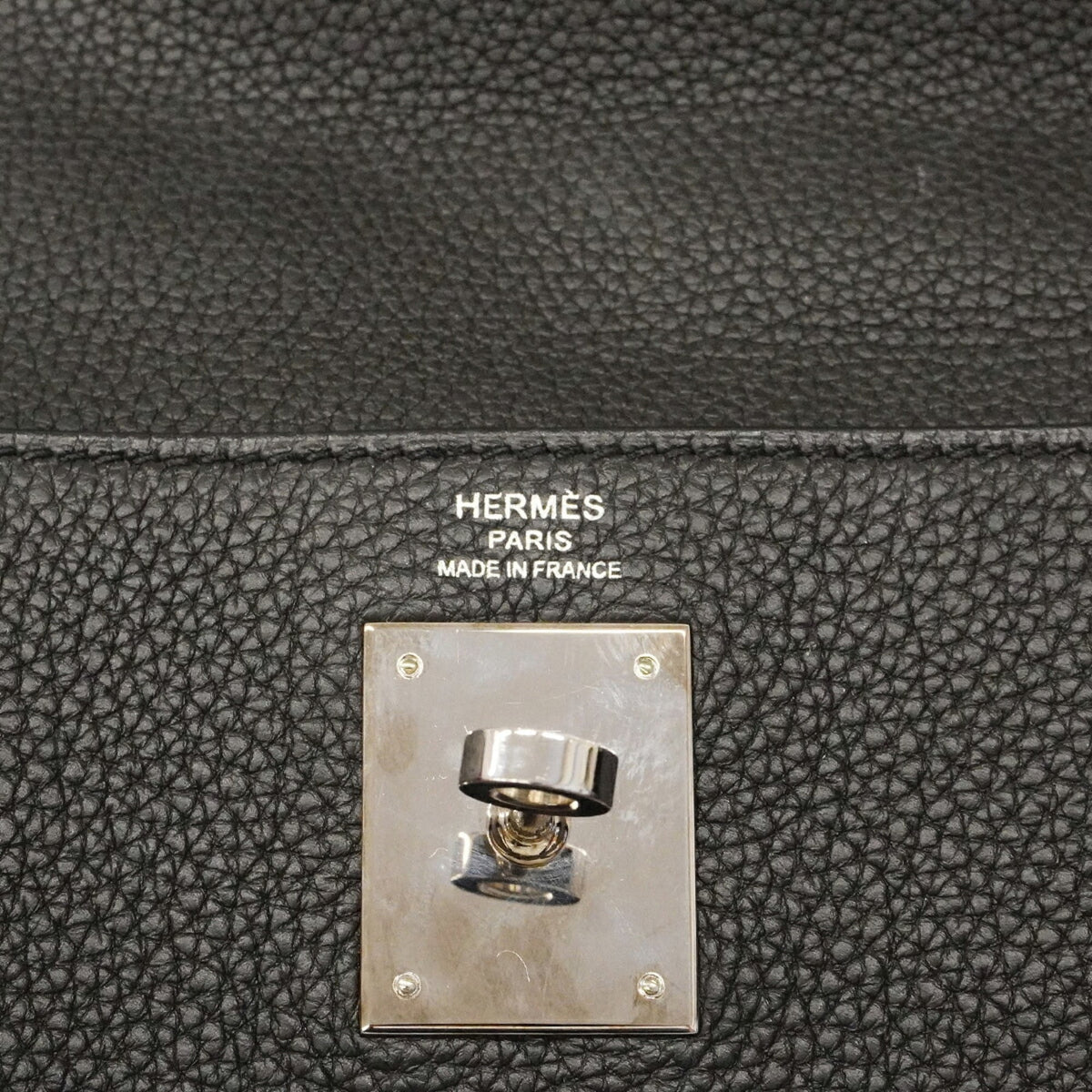 Hermes Black Togo Leather Handbag (Pre-Owned)