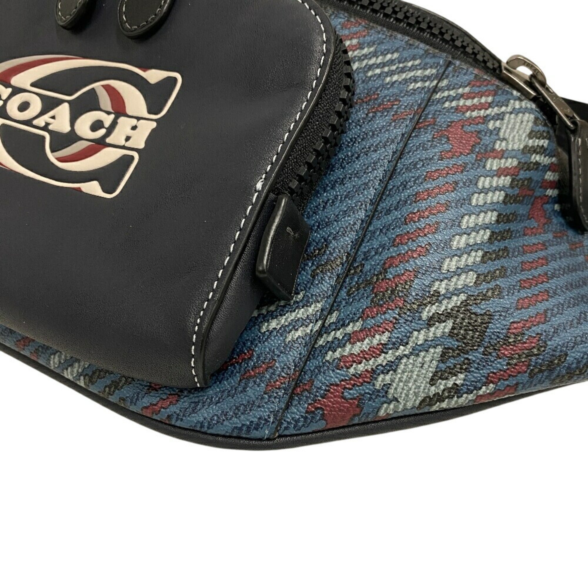 Coach Blue Leather Fanny Pack Pouch Sling Bag (Pre-Owned)