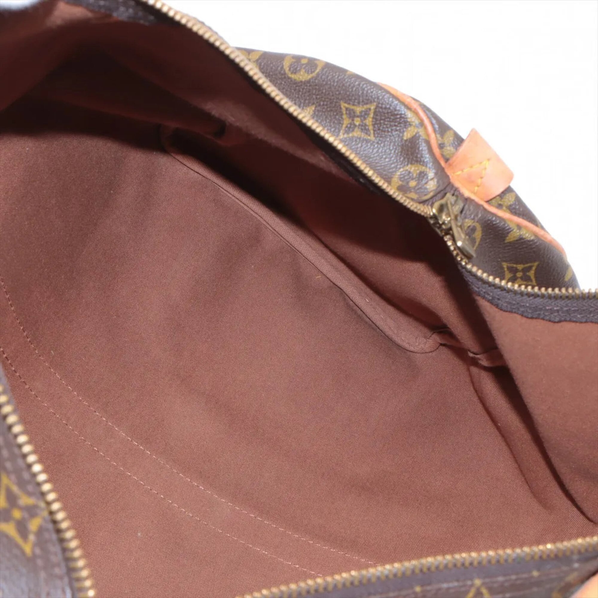 Louis Vuitton Brown Coated Canvas Leather Handbag Tote Bag (Pre-Owned)
