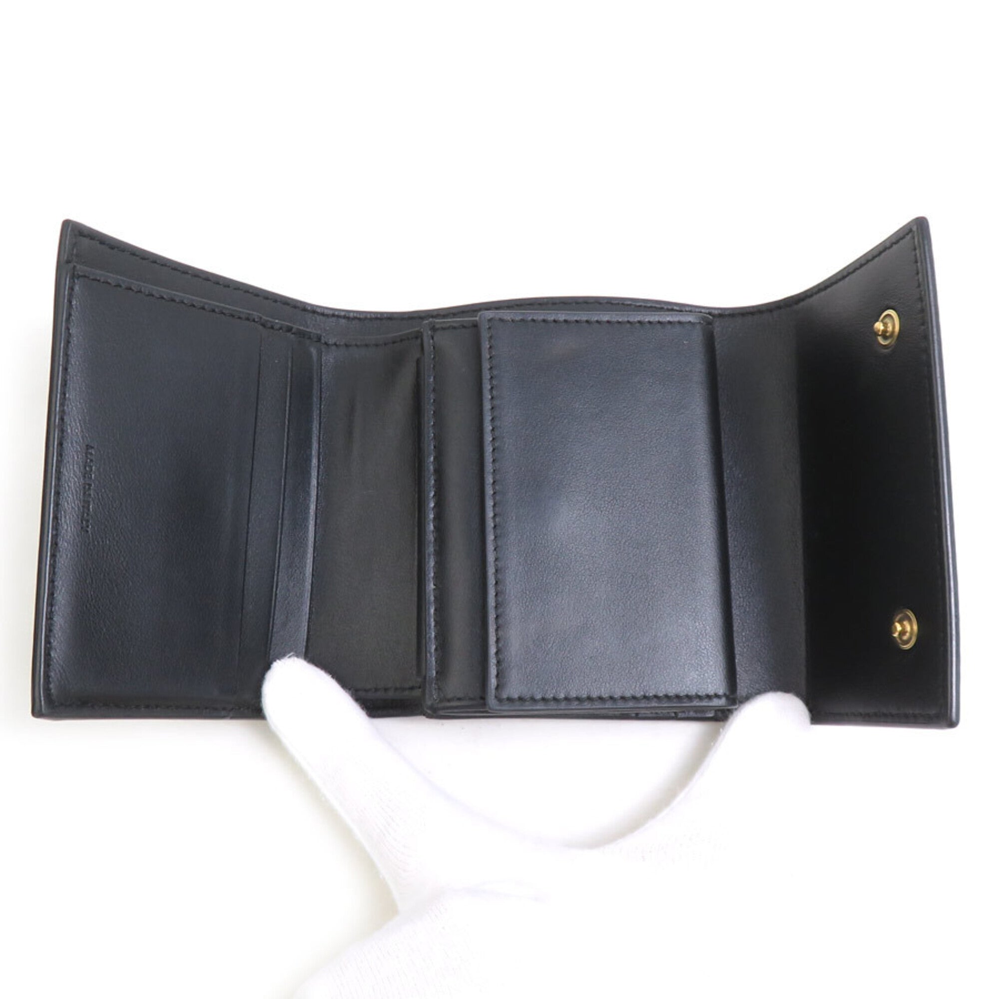 Celine Black Leather Wallet (Tri-Fold) (Pre-Owned)
