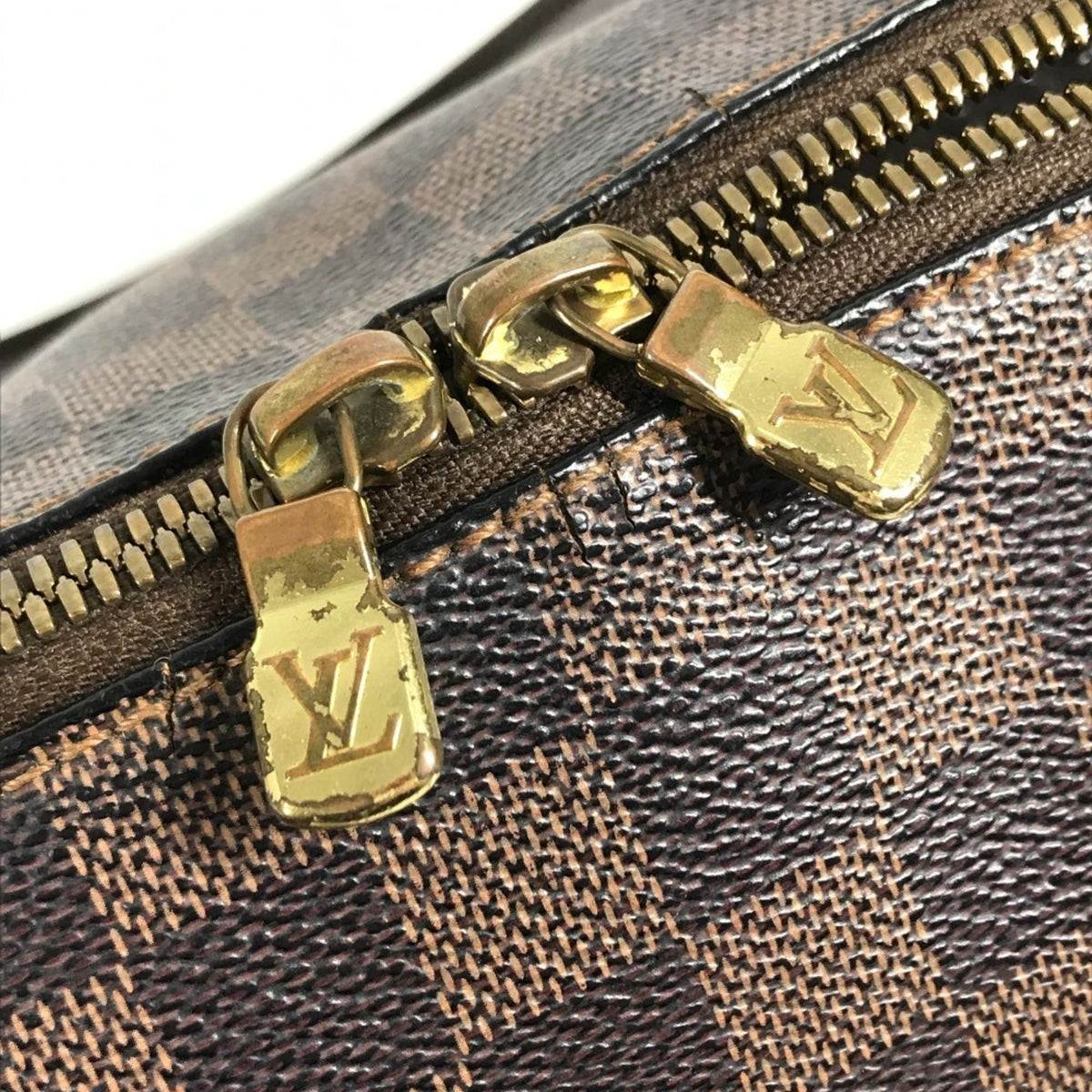 Louis Vuitton Brown Ebene Damier Canvas Boston Bag Handbag Tote Bag (Pre-Owned)