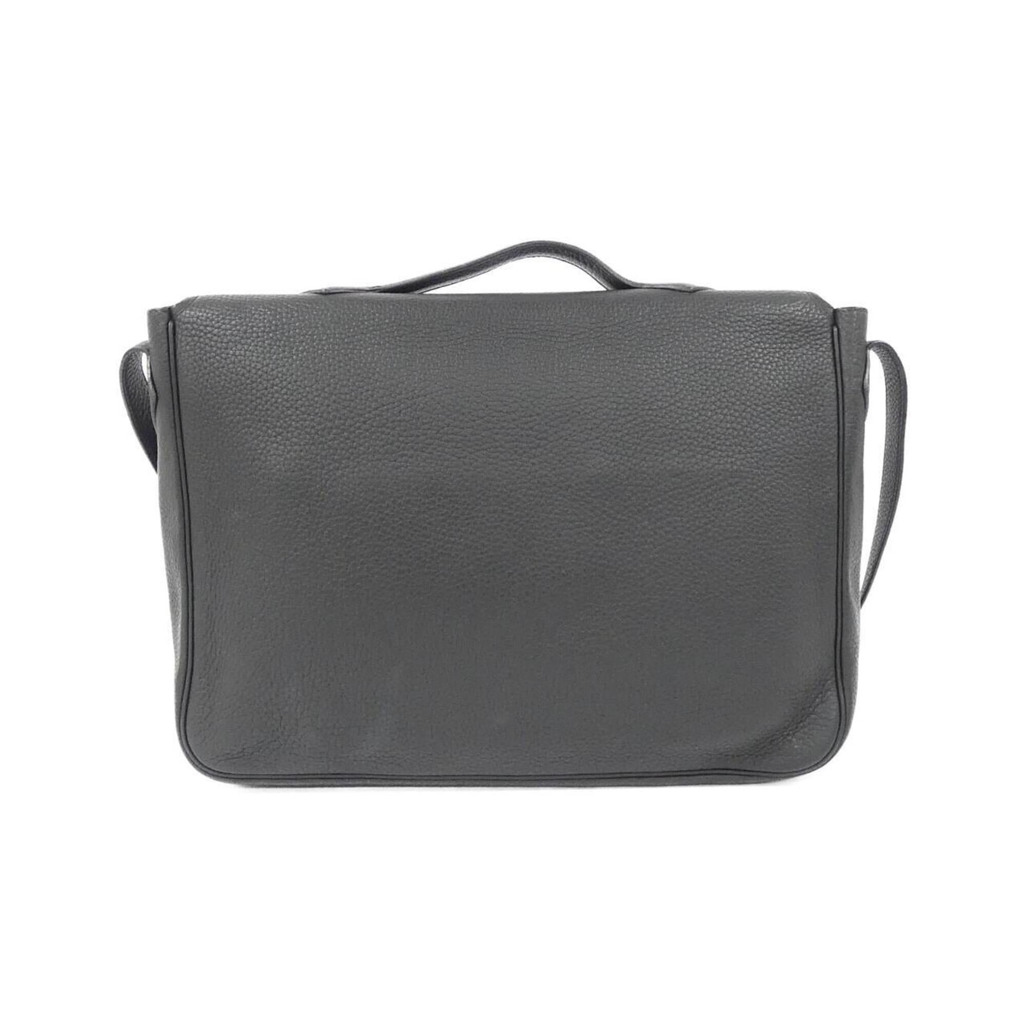 Hermes Black Taurillon Clemence Leather Handbag (Pre-Owned)