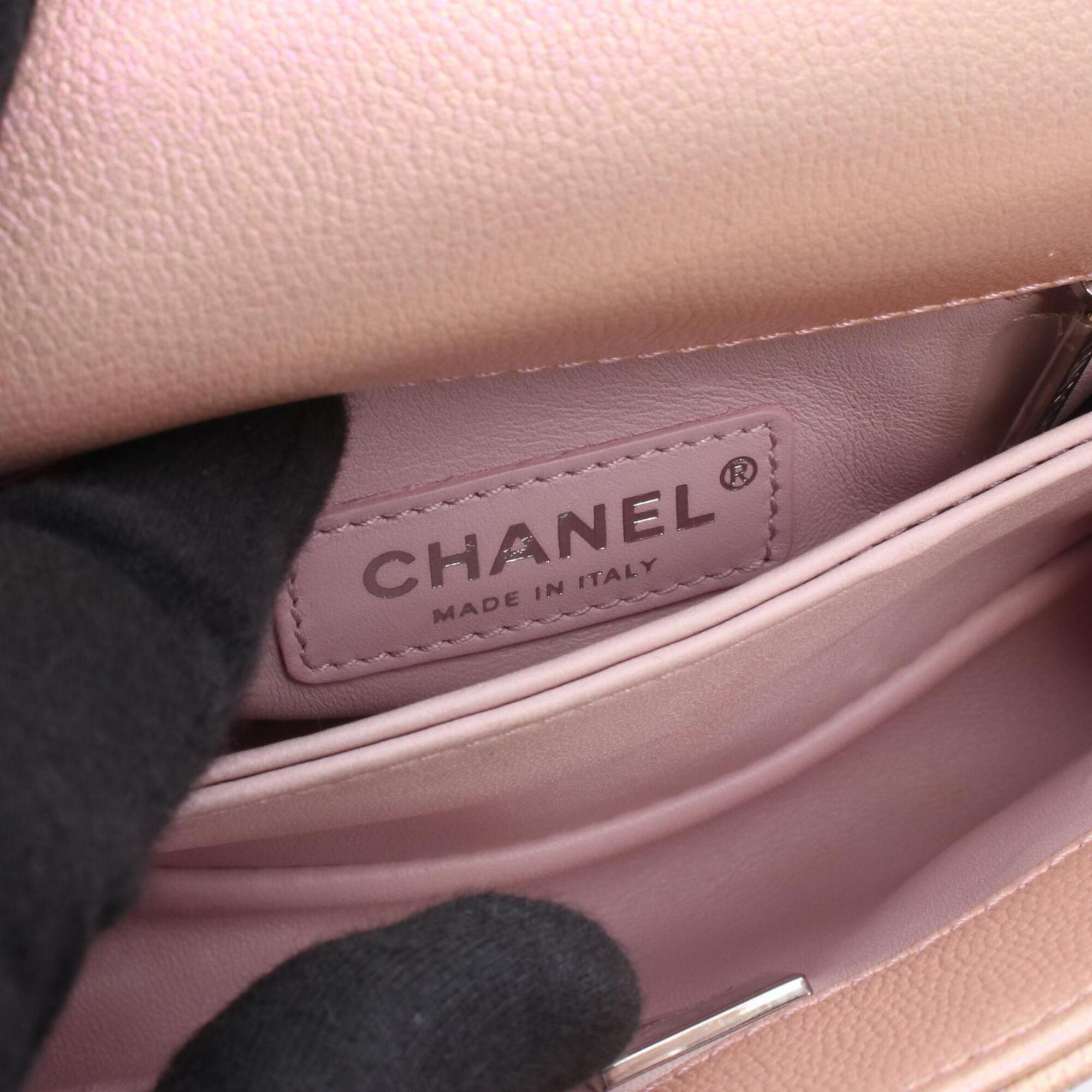 Chanel Pink Grained Calfskin Handbag (Pre-Owned)