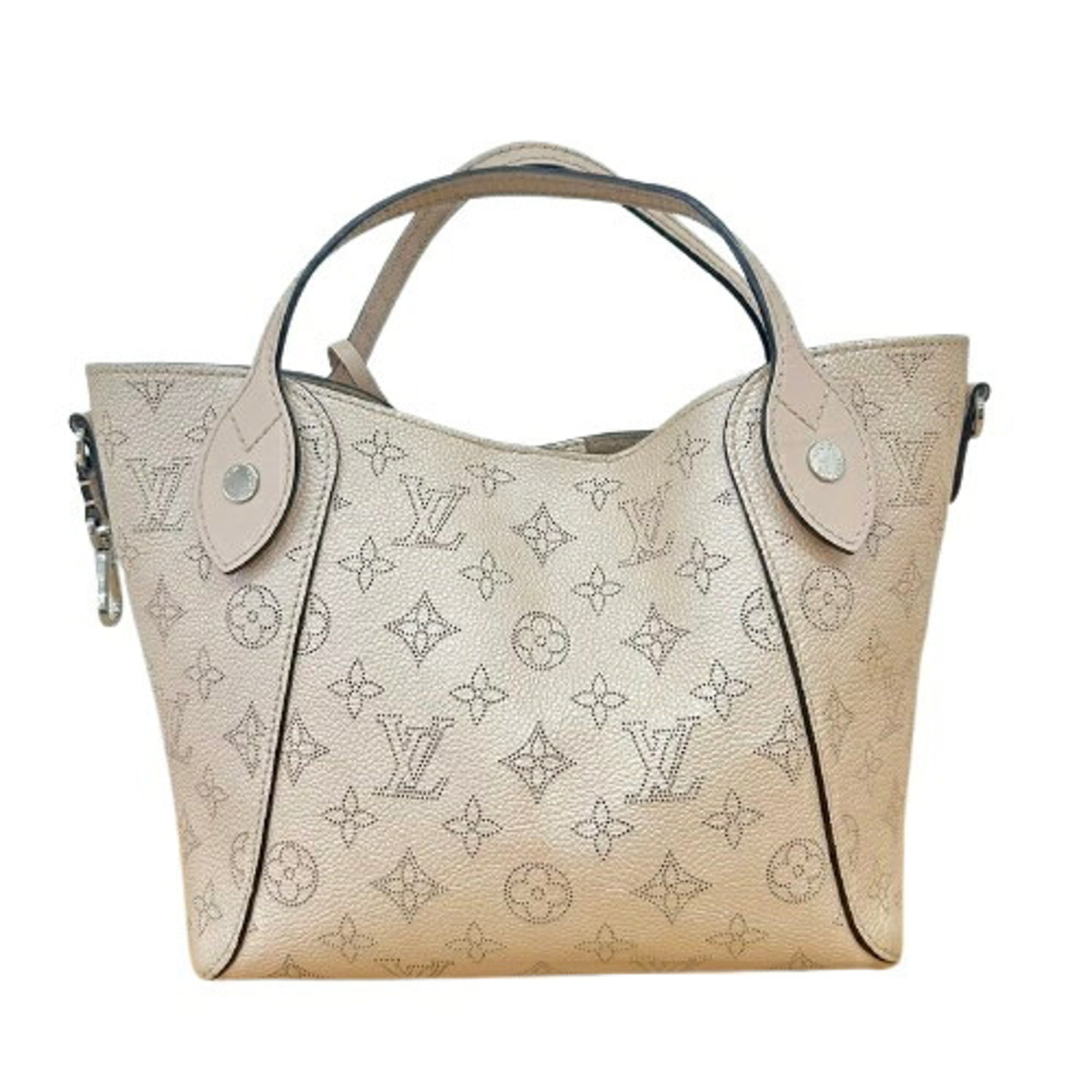 Louis Vuitton Mahina Pink Beige Leather Handbag Shoulder Bag (Pre-Owned)