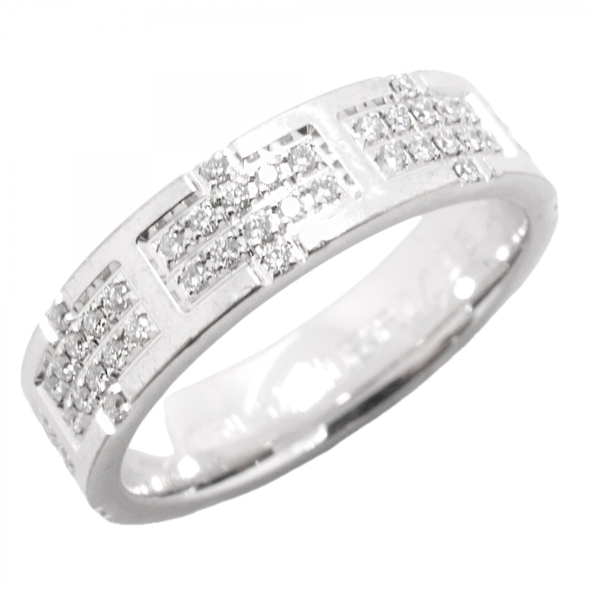 Hermes White Gold (18K) Band Ring (Pre-Owned)