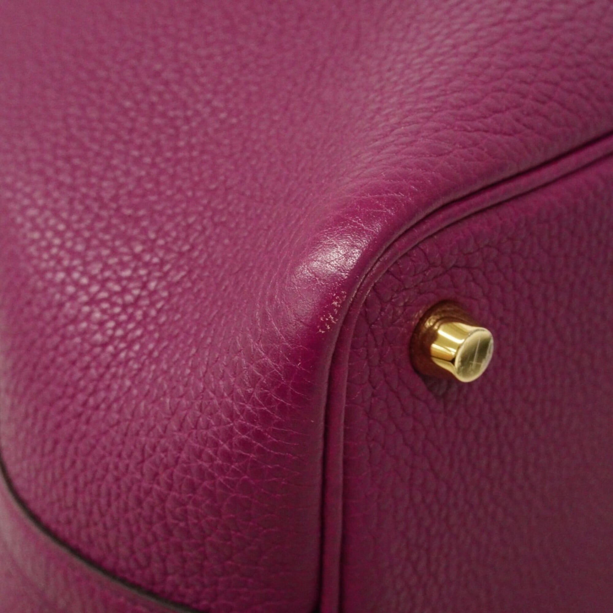 Hermes Anemone Taurillon Clemence Leather Handbag (Pre-Owned)
