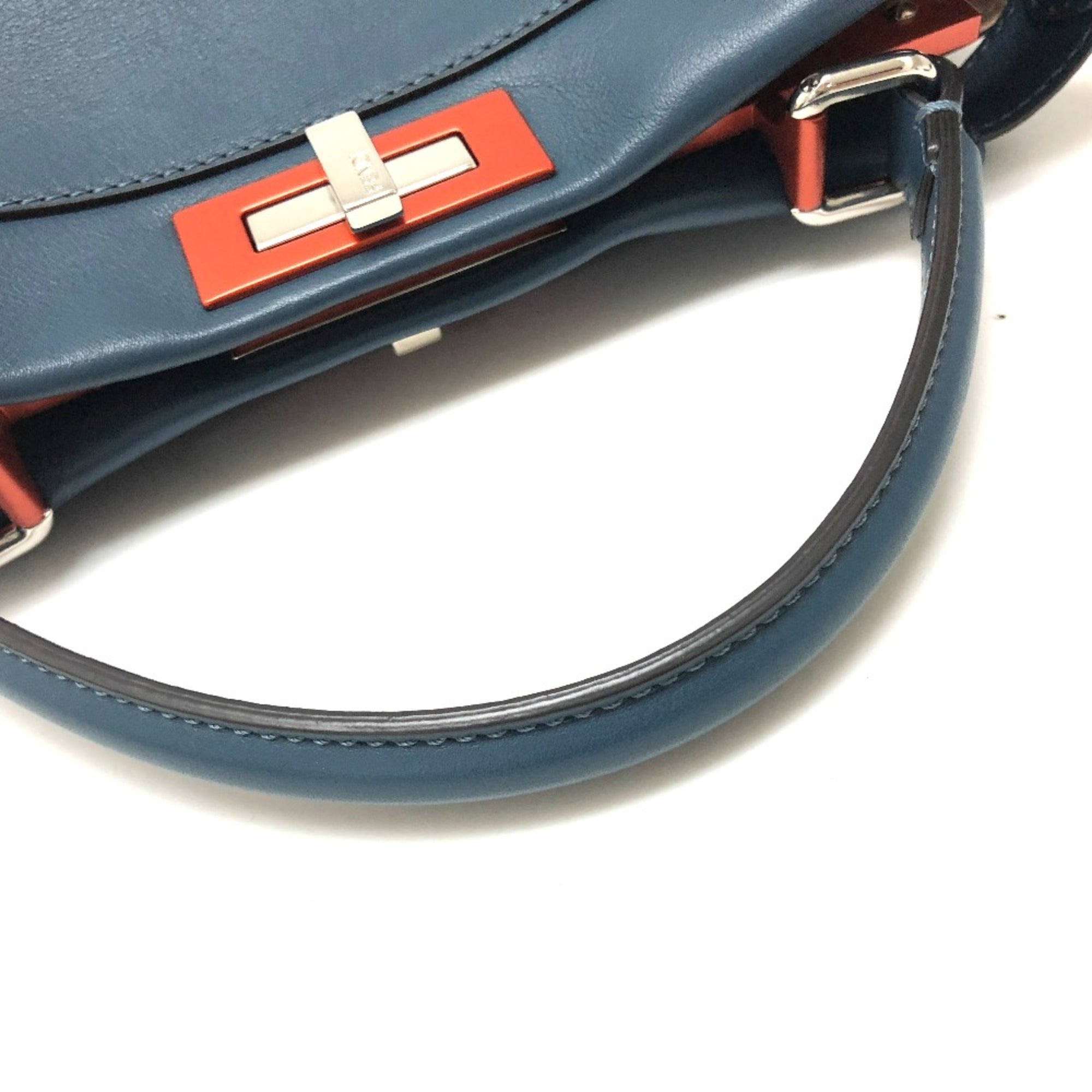 Fendi Blue Leather Handbag (Pre-Owned)