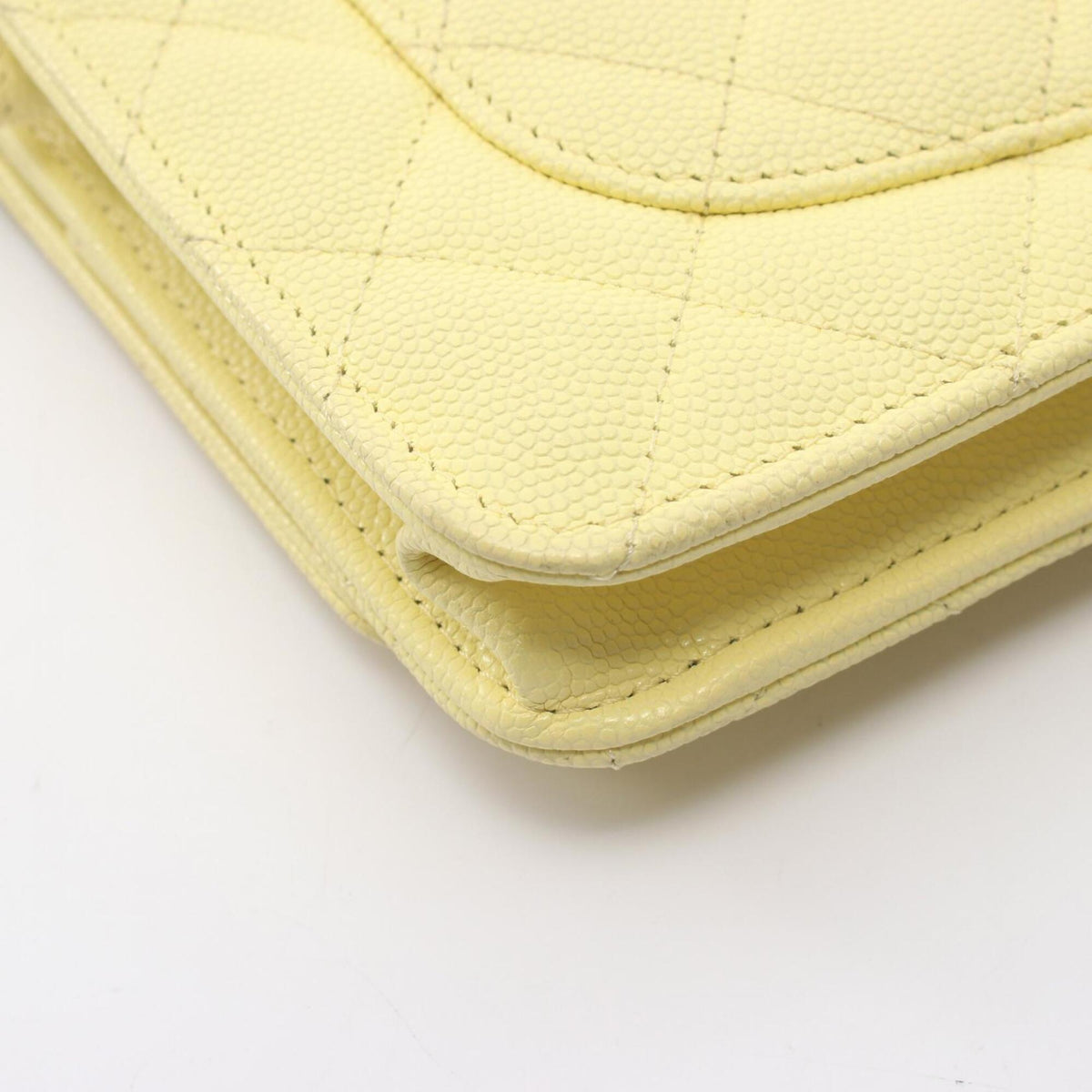Chanel Yellow Grained Calfskin Handbag Shoulder Bag (Pre-Owned)