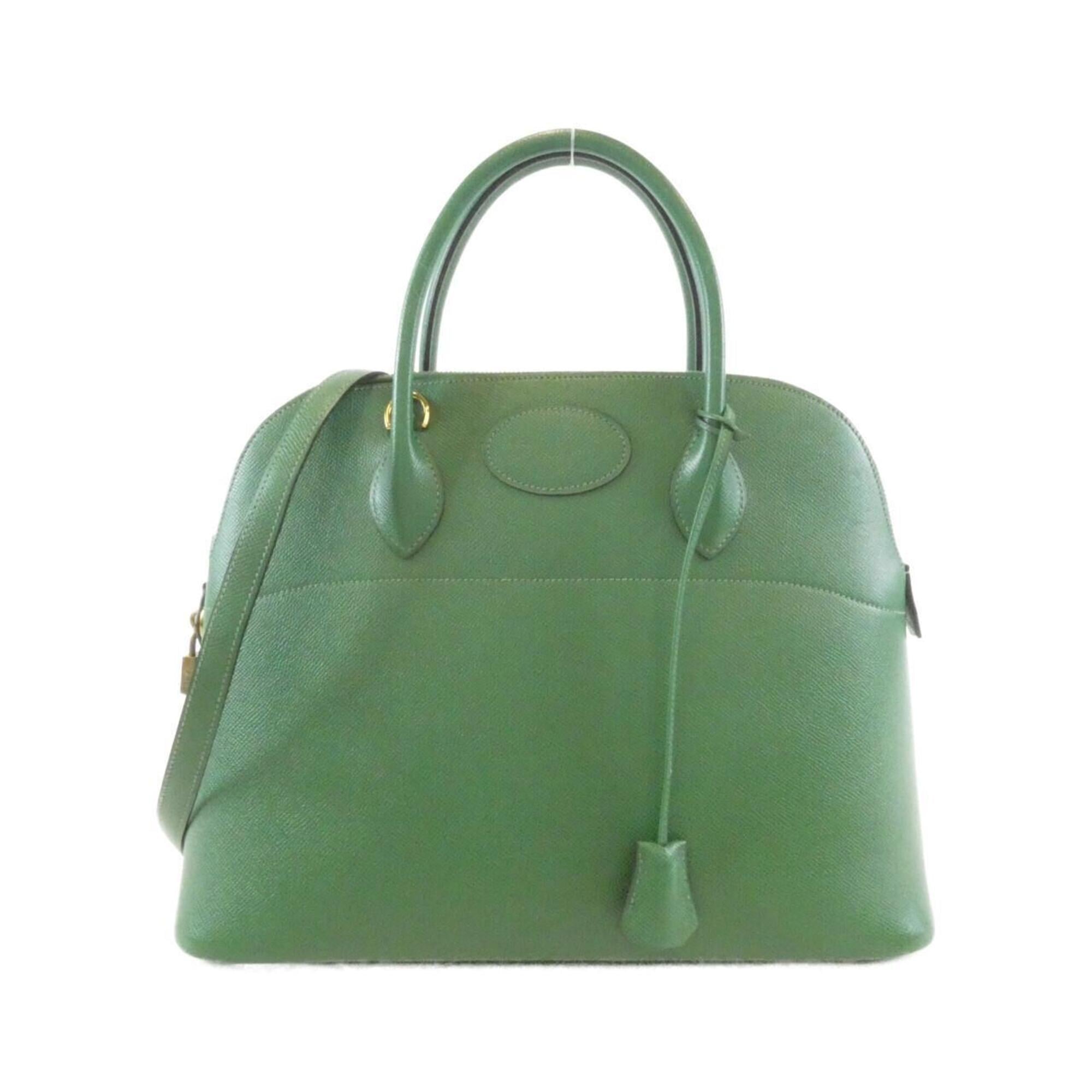 Hermes Green Courchevel Leather Handbag (Pre-Owned)