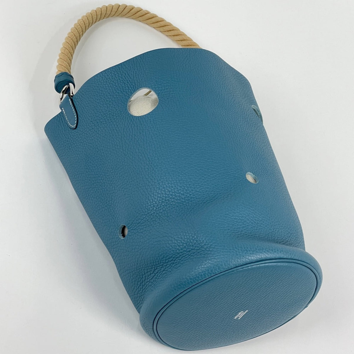 Hermes Blue Taurillon Clemence Leather Shoulder Bag (Pre-Owned)