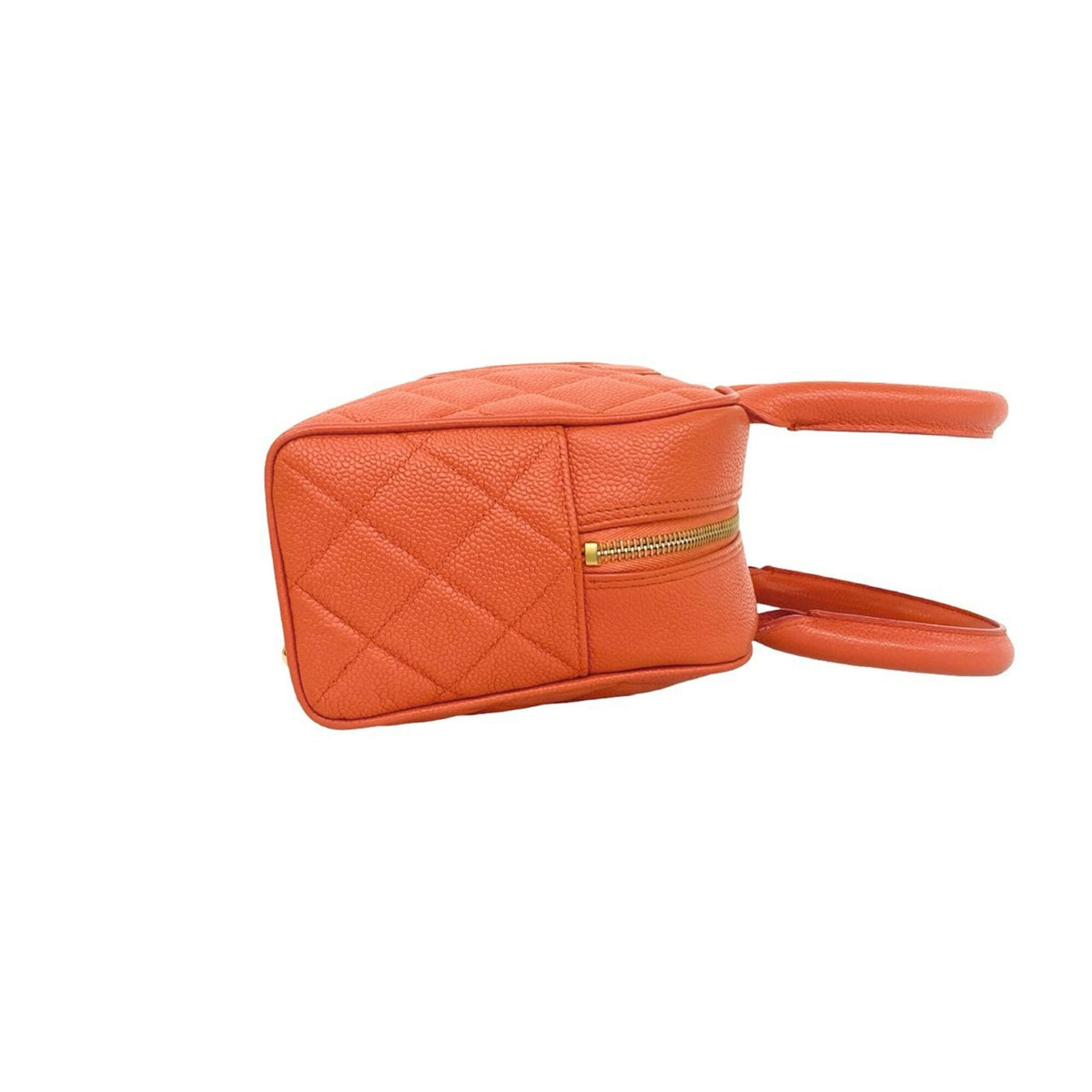 Chanel Pink Grained Calfskin Boston Bag Handbag (Pre-Owned)