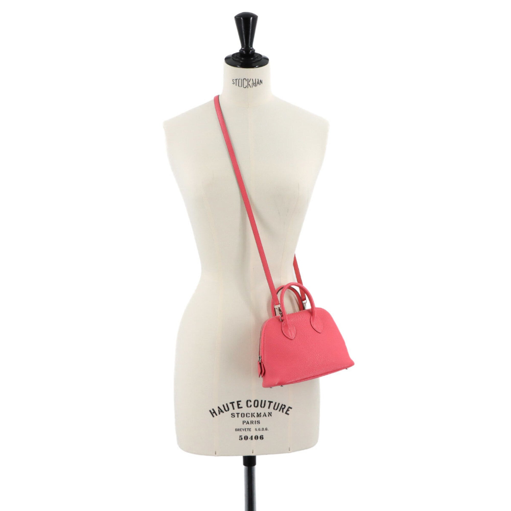 Hermes Pink Chevre Myzore Leather Handbag Shoulder Bag (Pre-Owned)