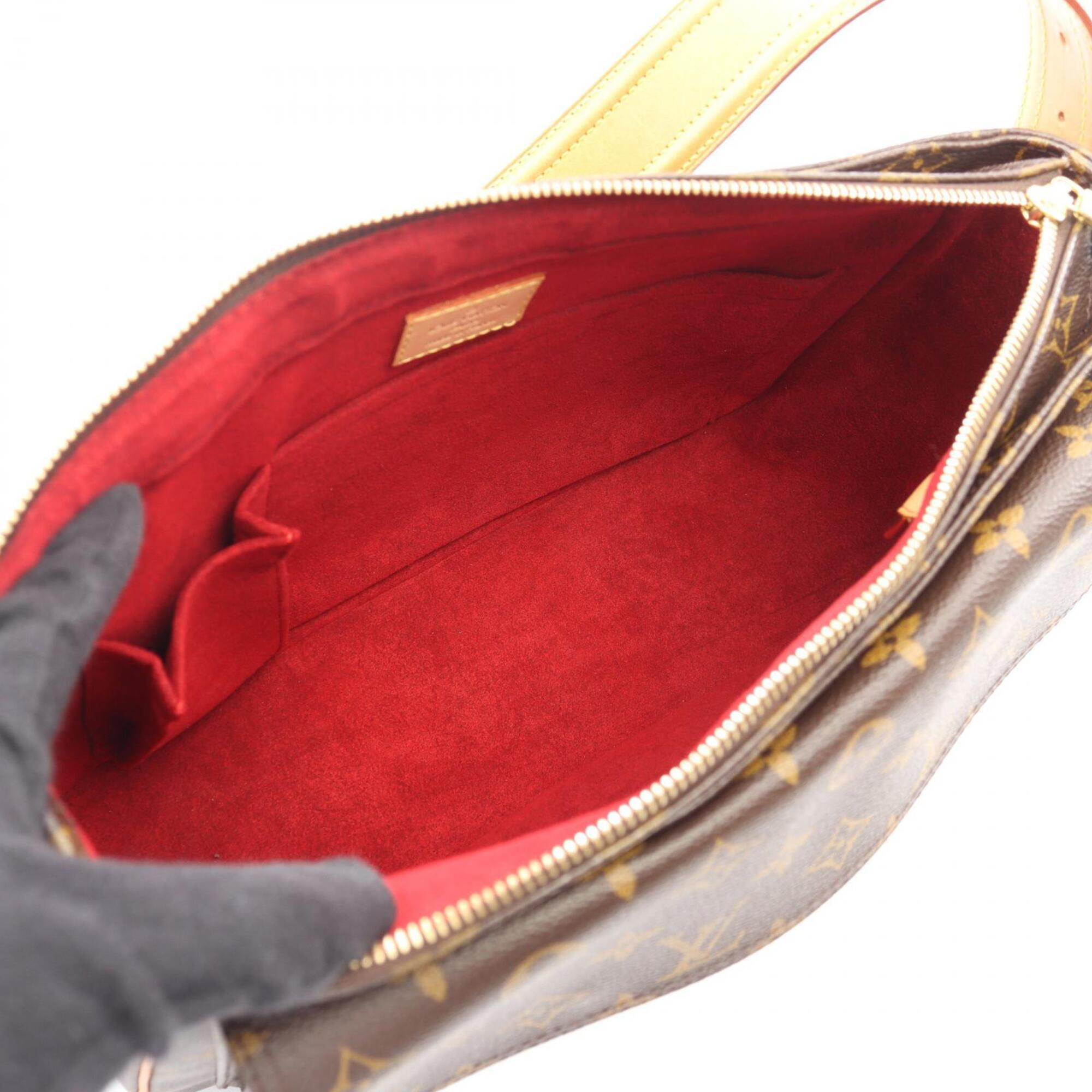 Louis Vuitton Brown Coated Canvas Monogram Pvc Leather Handbag Shoulder Bag (Pre-Owned)