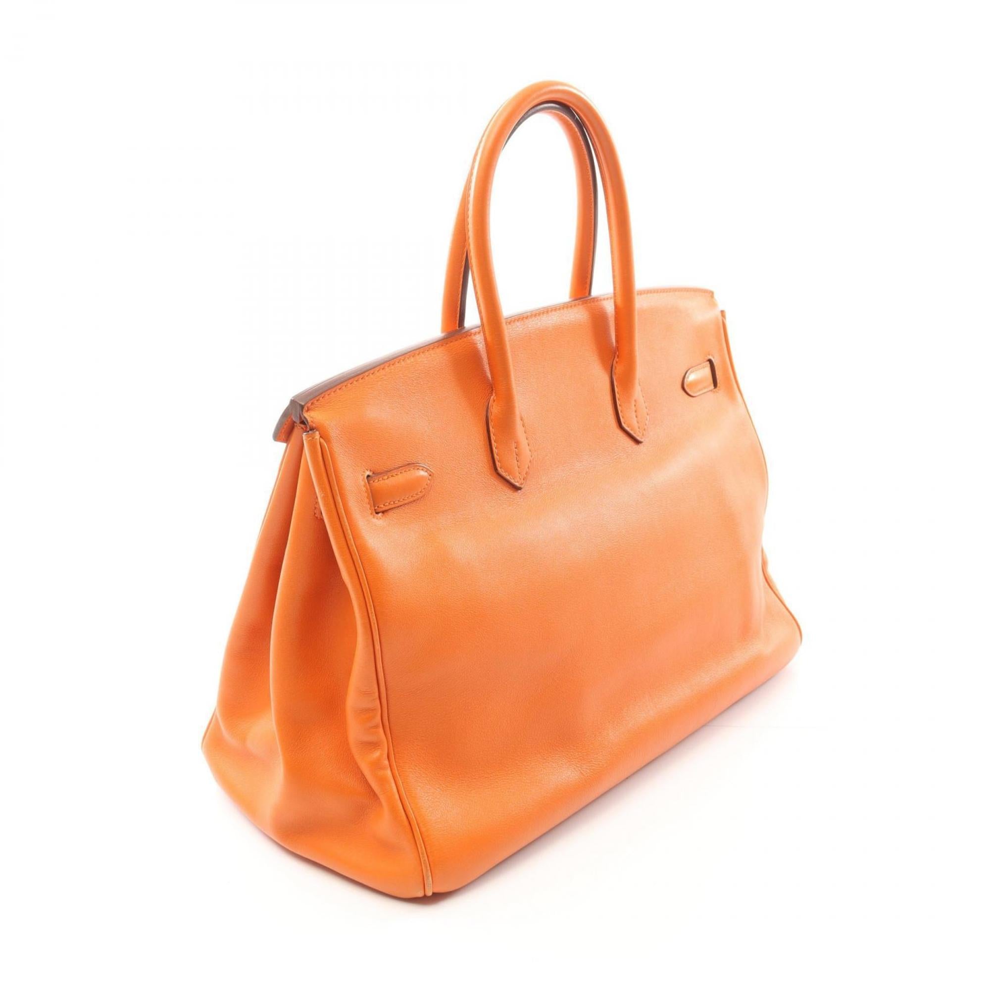 Hermes Birkin Orange Swift Leather Handbag (Pre-Owned)