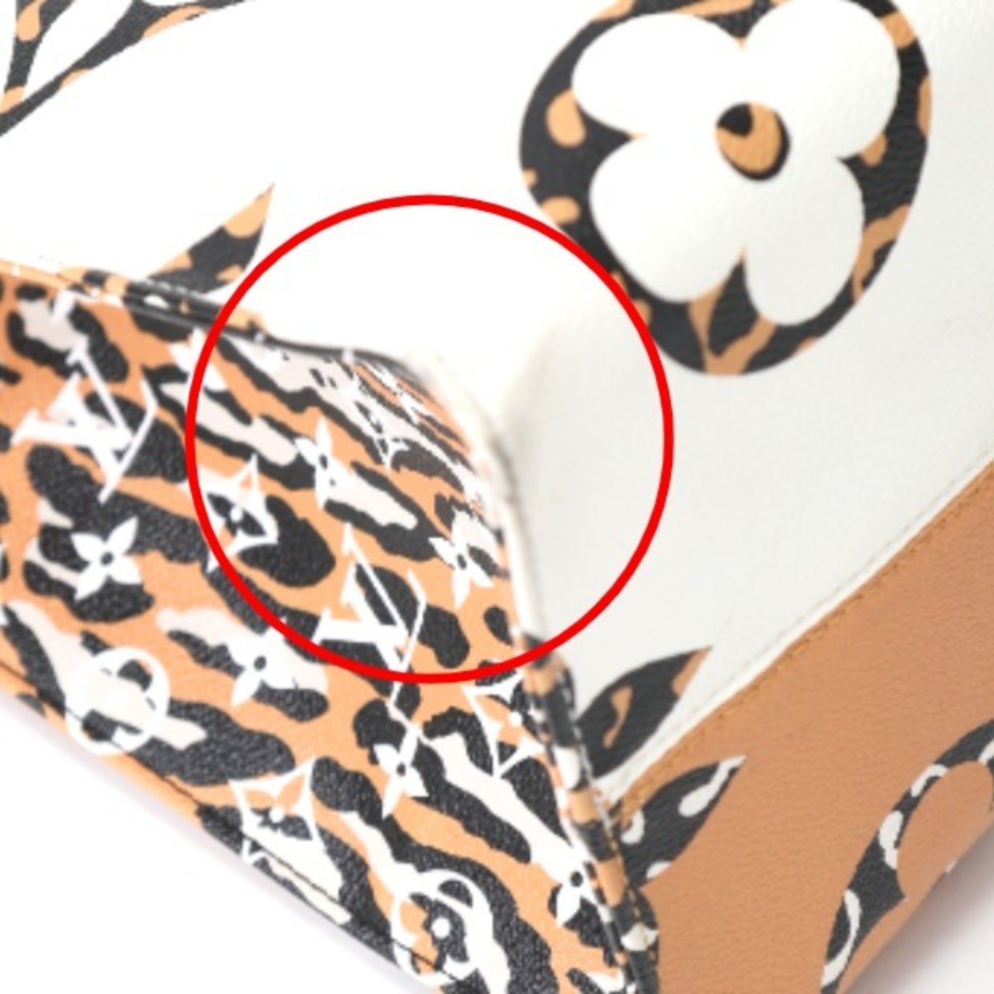 Louis Vuitton Orange White Tote Bag (Pre-Owned)