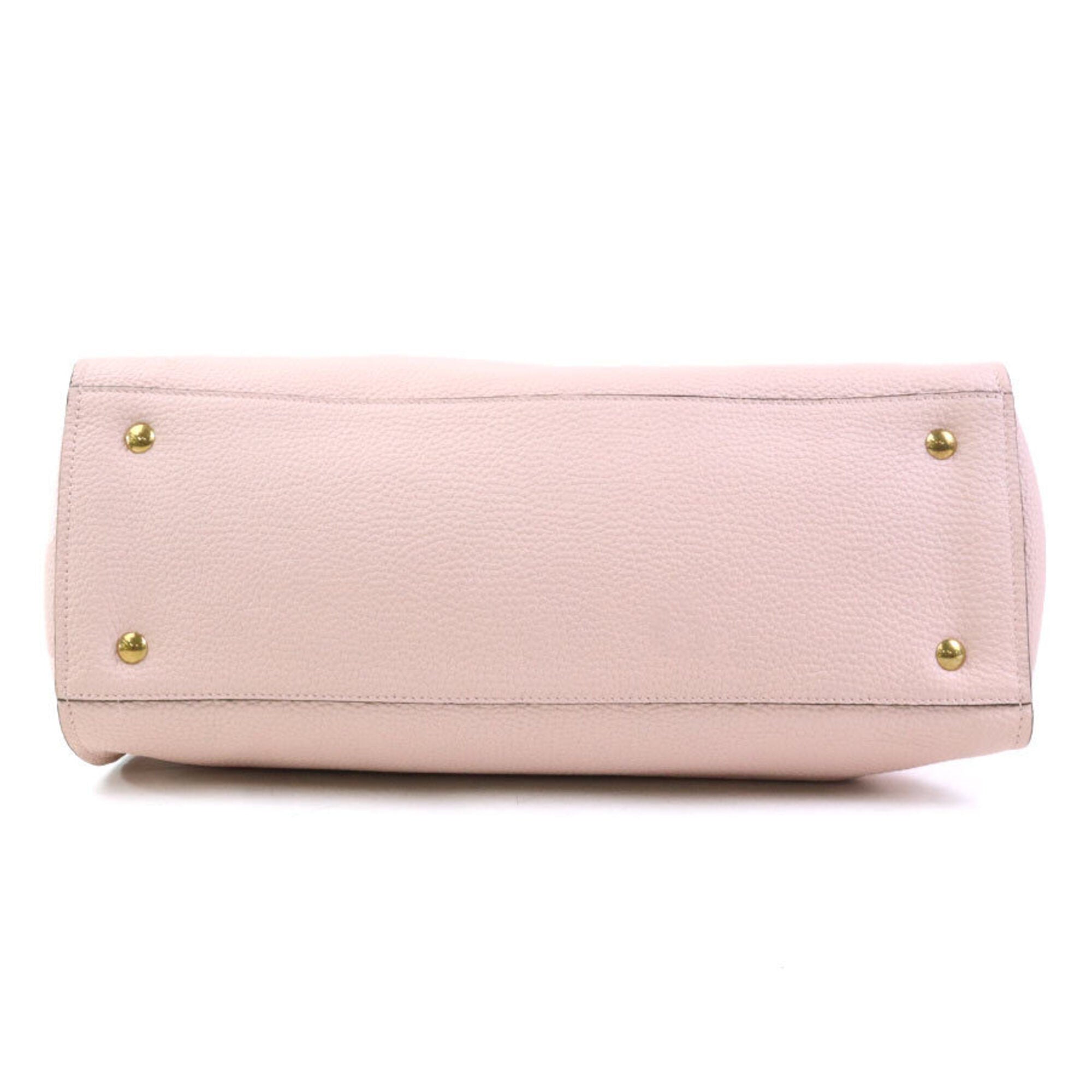 Salvatore Ferragamo Pink Leather Handbag Shoulder Bag (Pre-Owned)