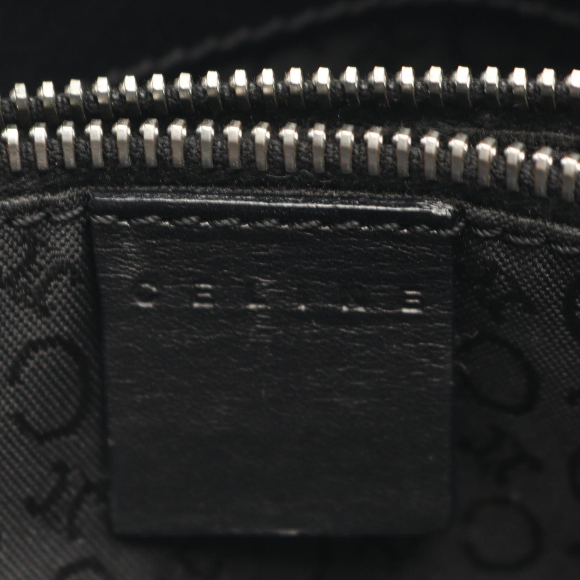Celine Black Canvas Leather Handbag Tote Bag (Pre-Owned)