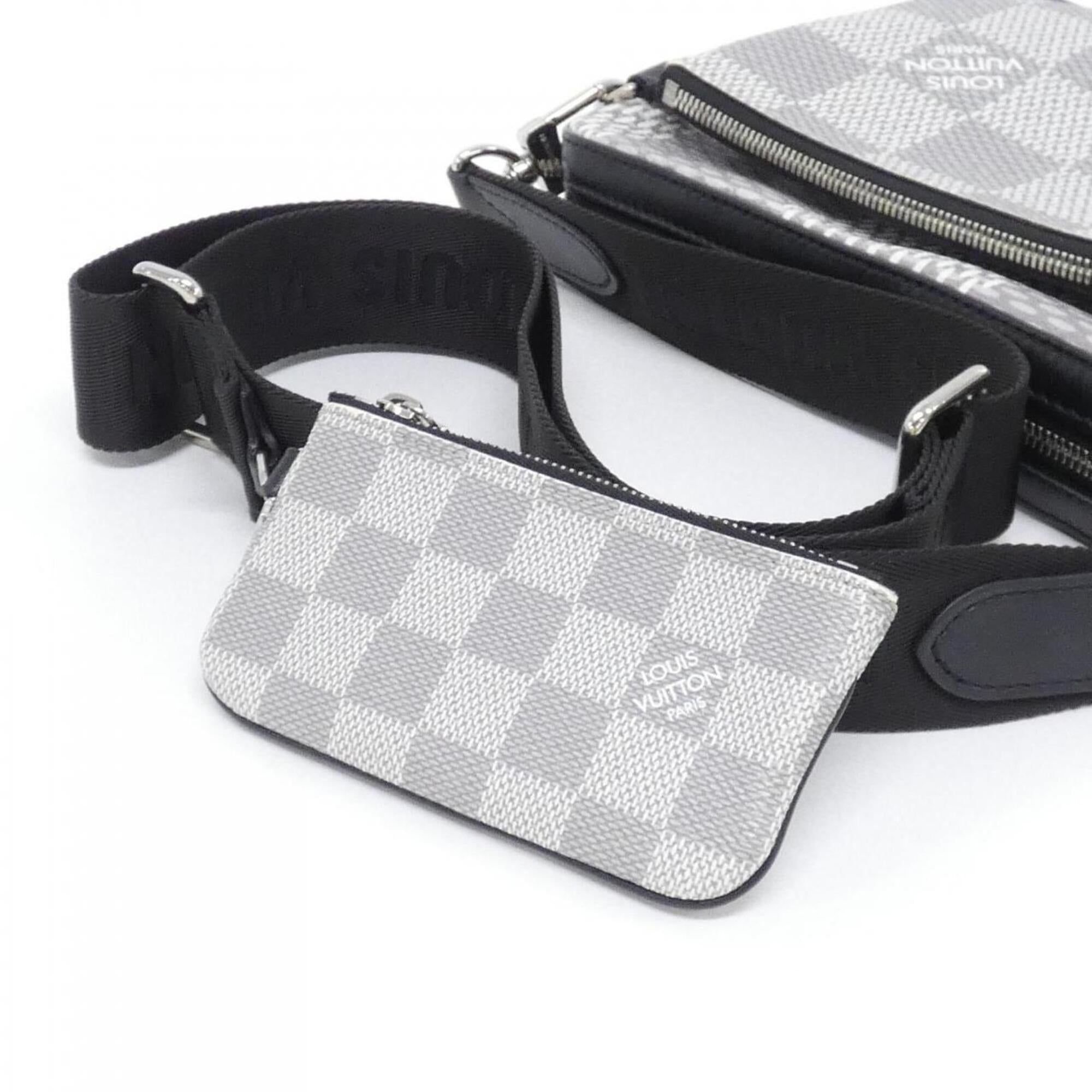 Louis Vuitton Gray Coated Canvas Shoulder Bag (Pre-Owned)