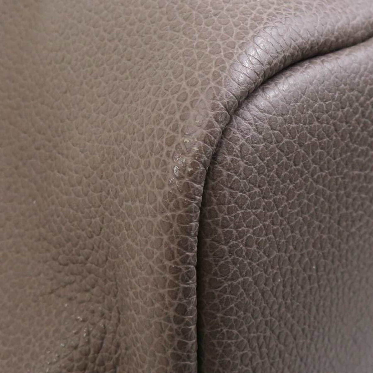 Longchamp Grayish Leather Handbag (Pre-Owned)